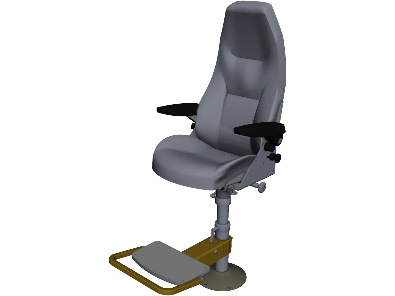 Command Ship Chair 3D Model main preview