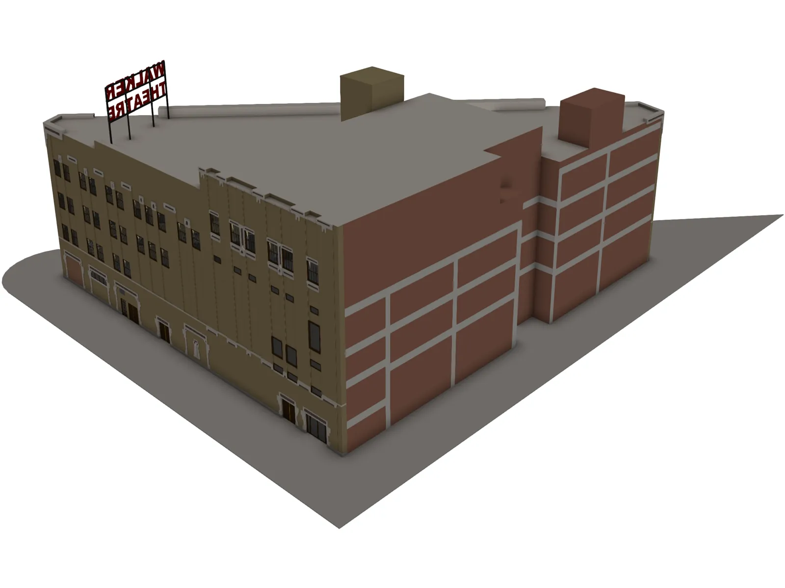 Walker Theatre Indianapolis 3D Model main preview