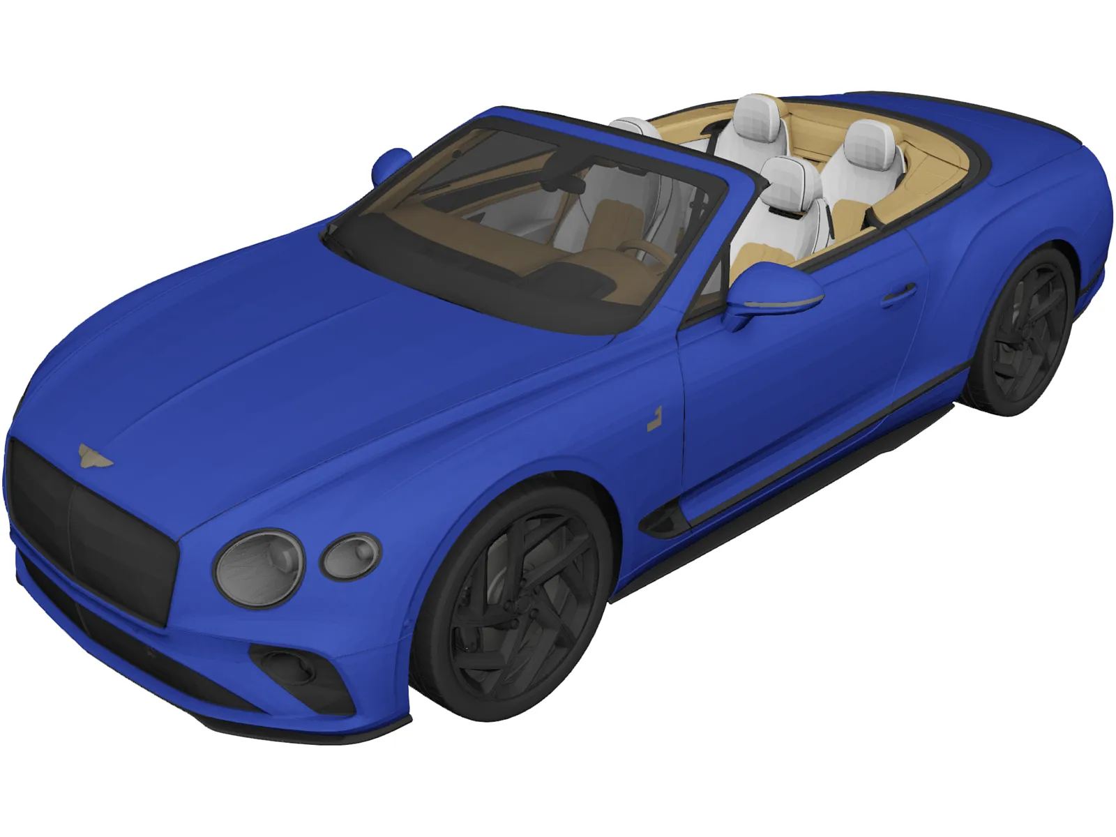 Bentley Continental GT Convertible (2020) 3D Model main preview