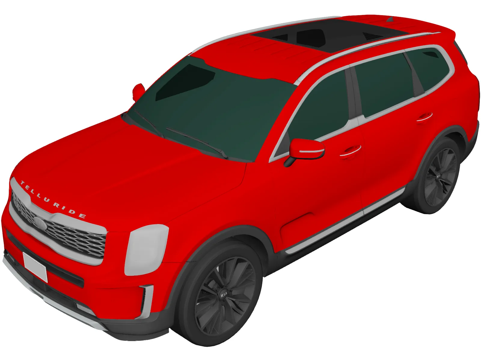 Kia Telluride (2019) 3D Model main preview