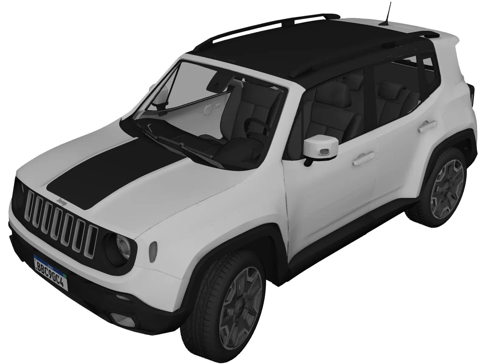 Jeep Renegade Latitude (2015) 3D Model main preview