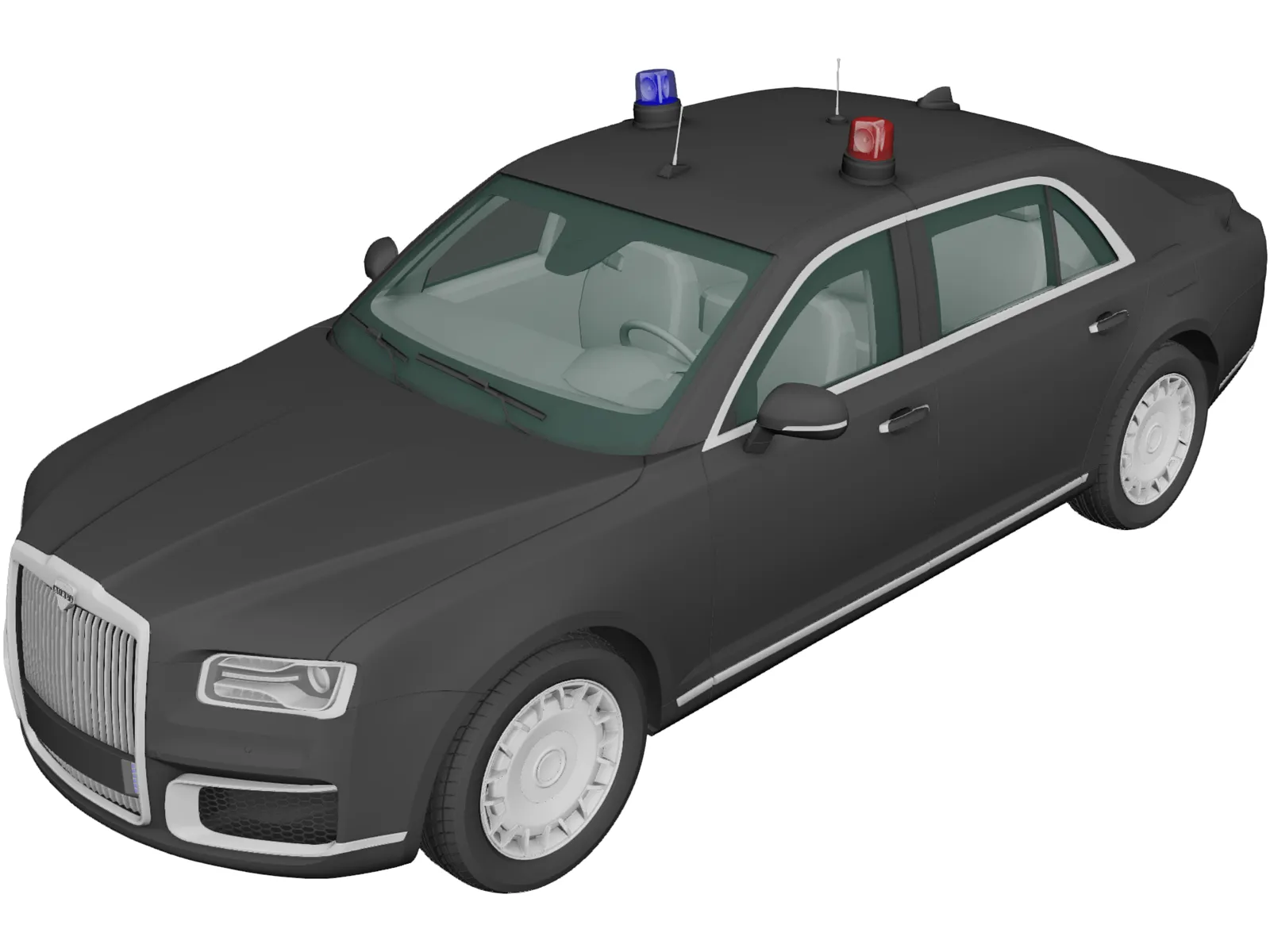 Aurus Senat Sedan Guard (2018) 3D Model main preview