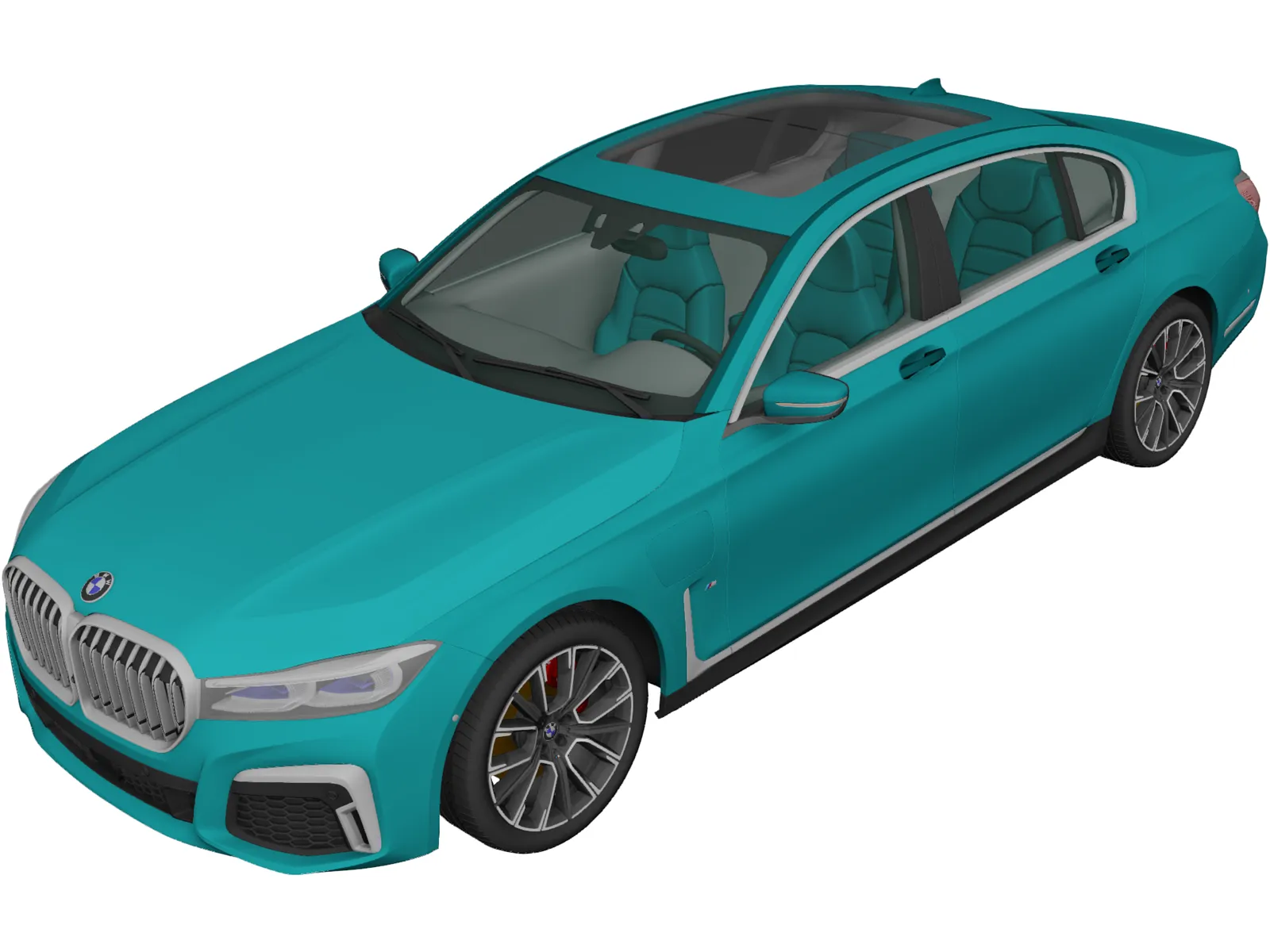 BMW 745Le (2020) 3D Model main preview