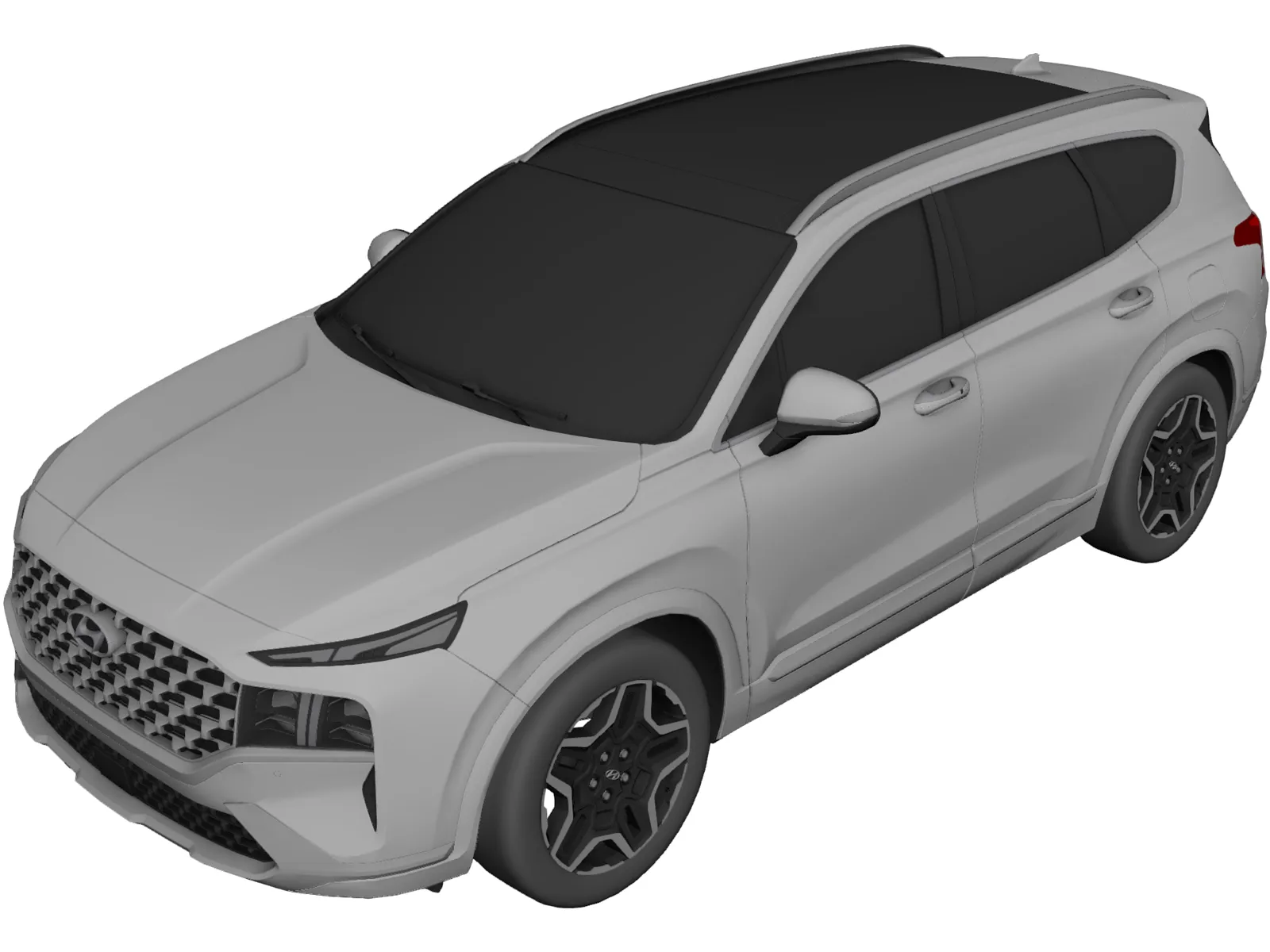 Hyundai Santa Fe (2021) 3D Model main preview