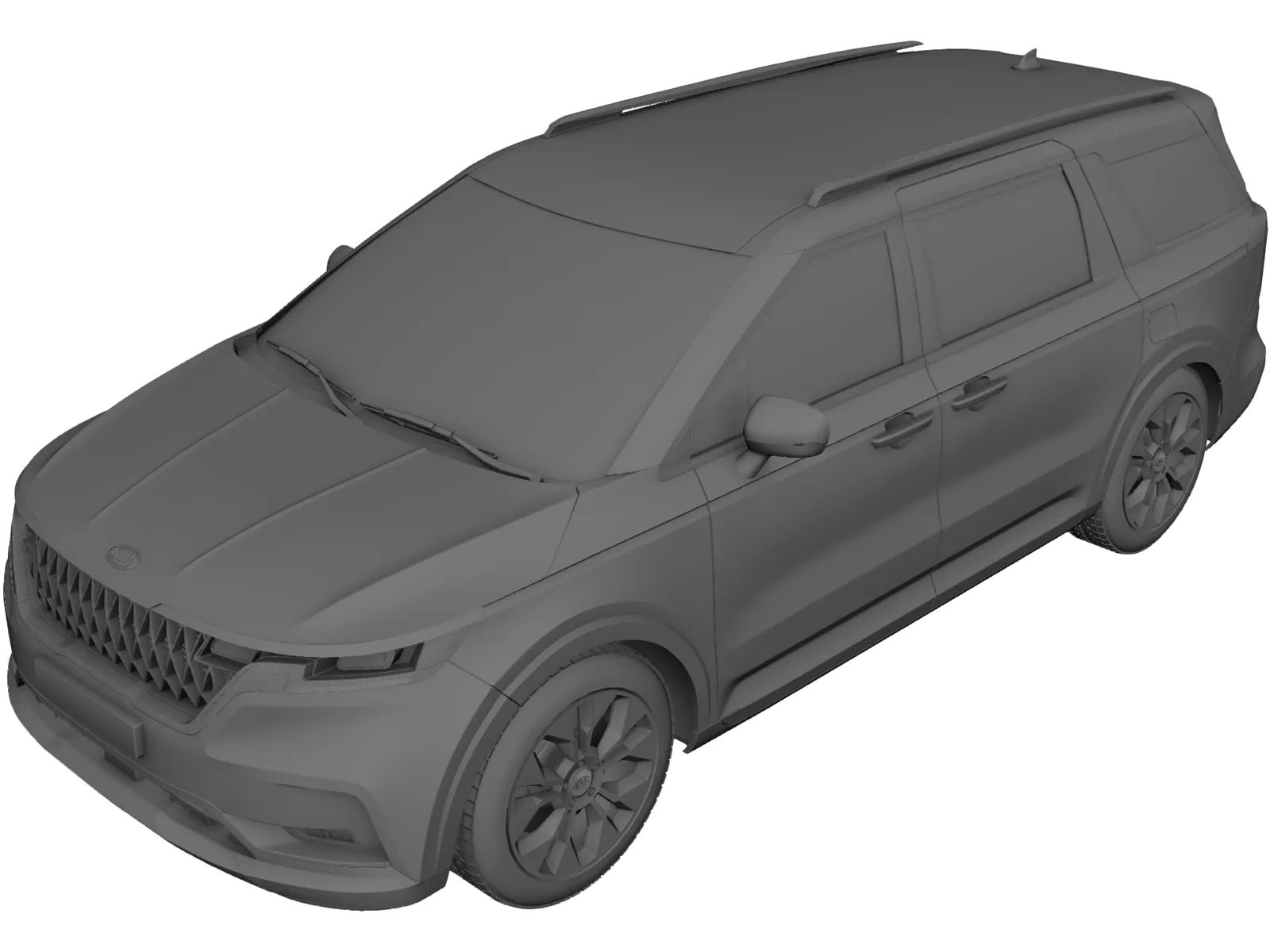 Kia Carnival (2021) 3D Model main preview