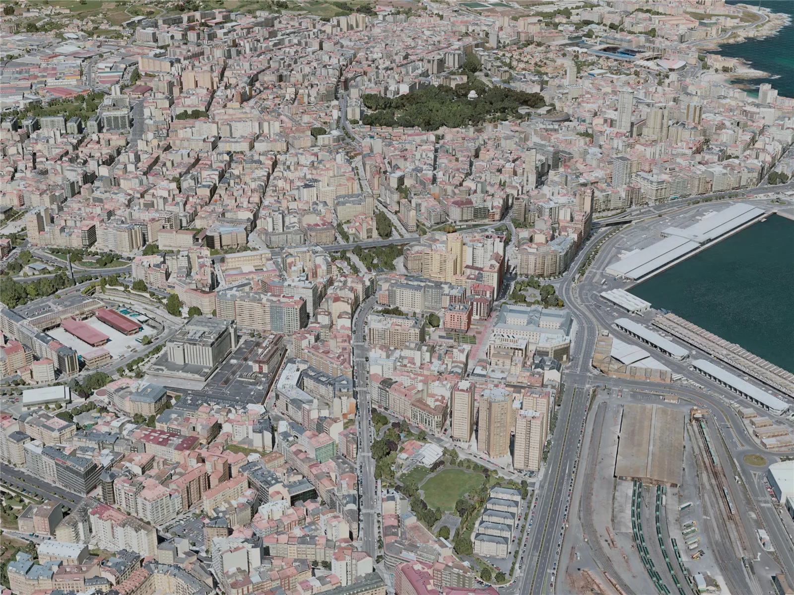 A Coruna City, Spain (2020) 3D Model main preview