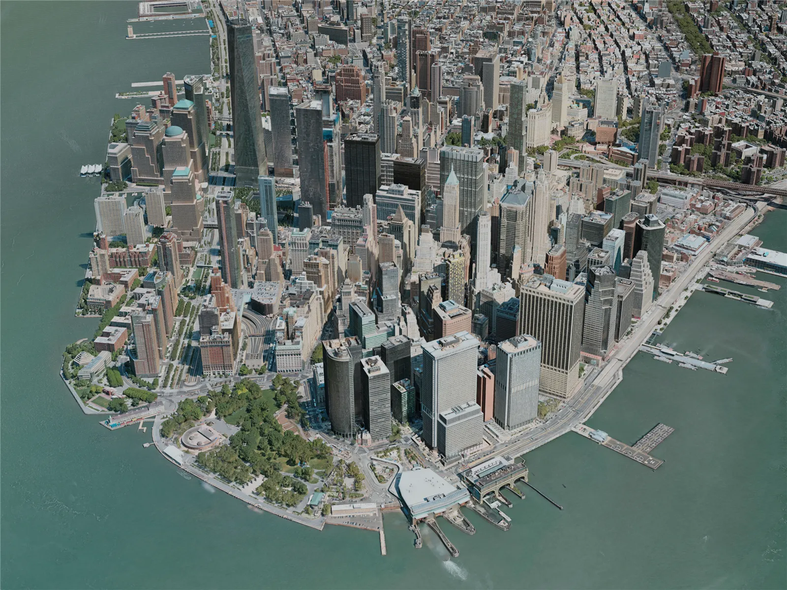 New York City, Lower Manhattan, USA (2020) 3D Model main preview
