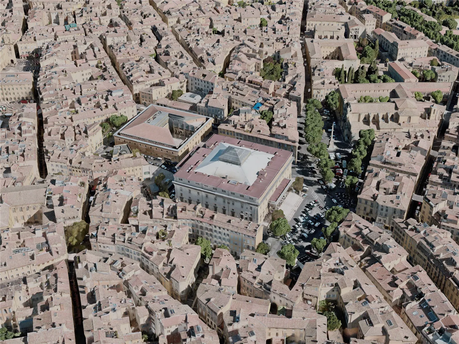 Aix-en-Provence City, France (2020) 3D Model main preview