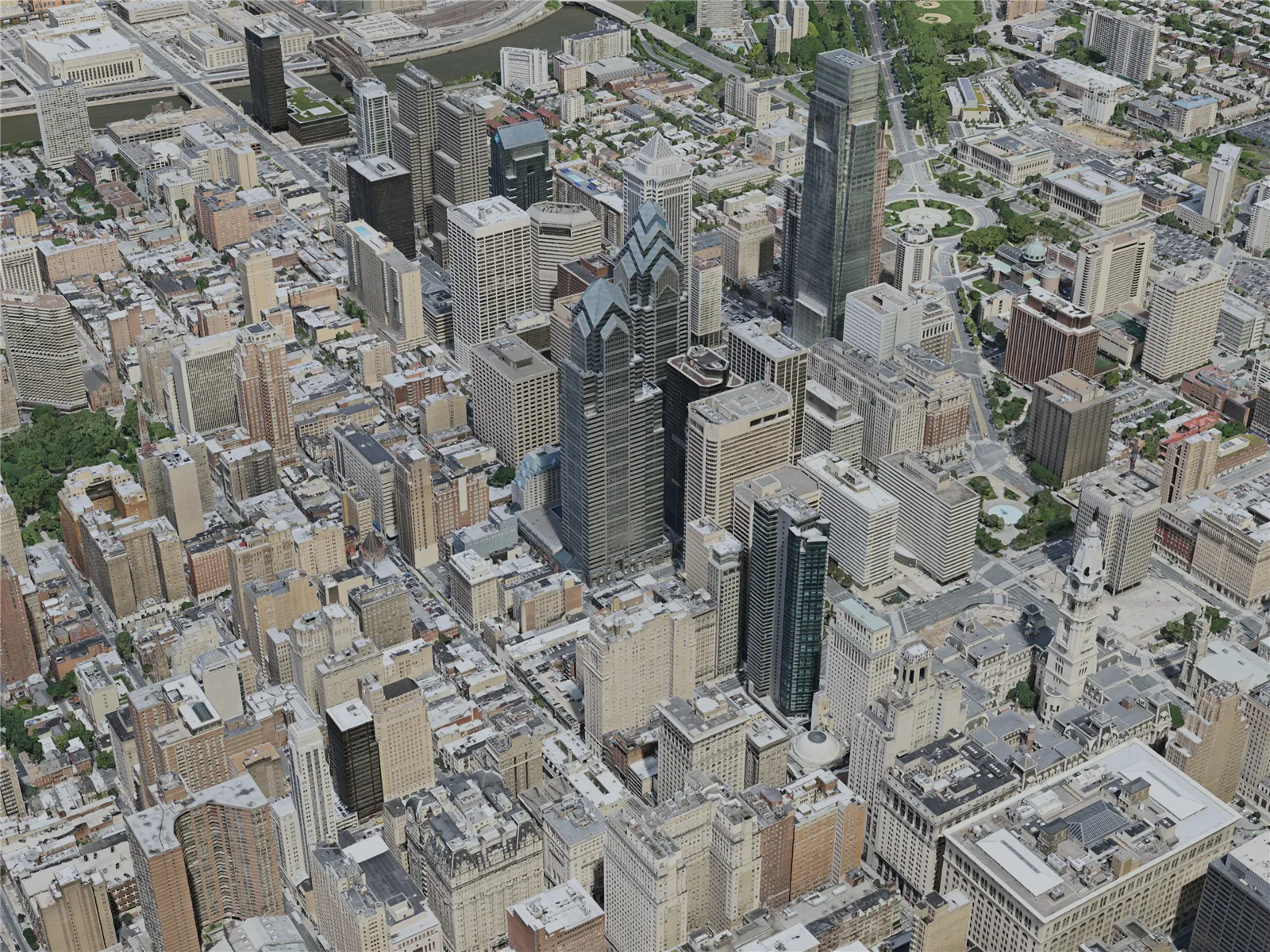 Philadelphia City, USA (2020) 3D Model main preview