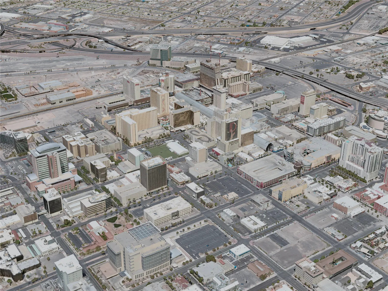 Las Vegas City, Downtown, USA (2020) 3D Model main preview
