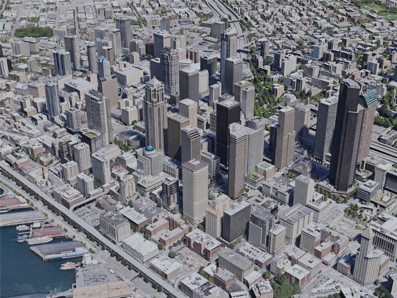 Seattle City, USA (2020) 3D Model main preview