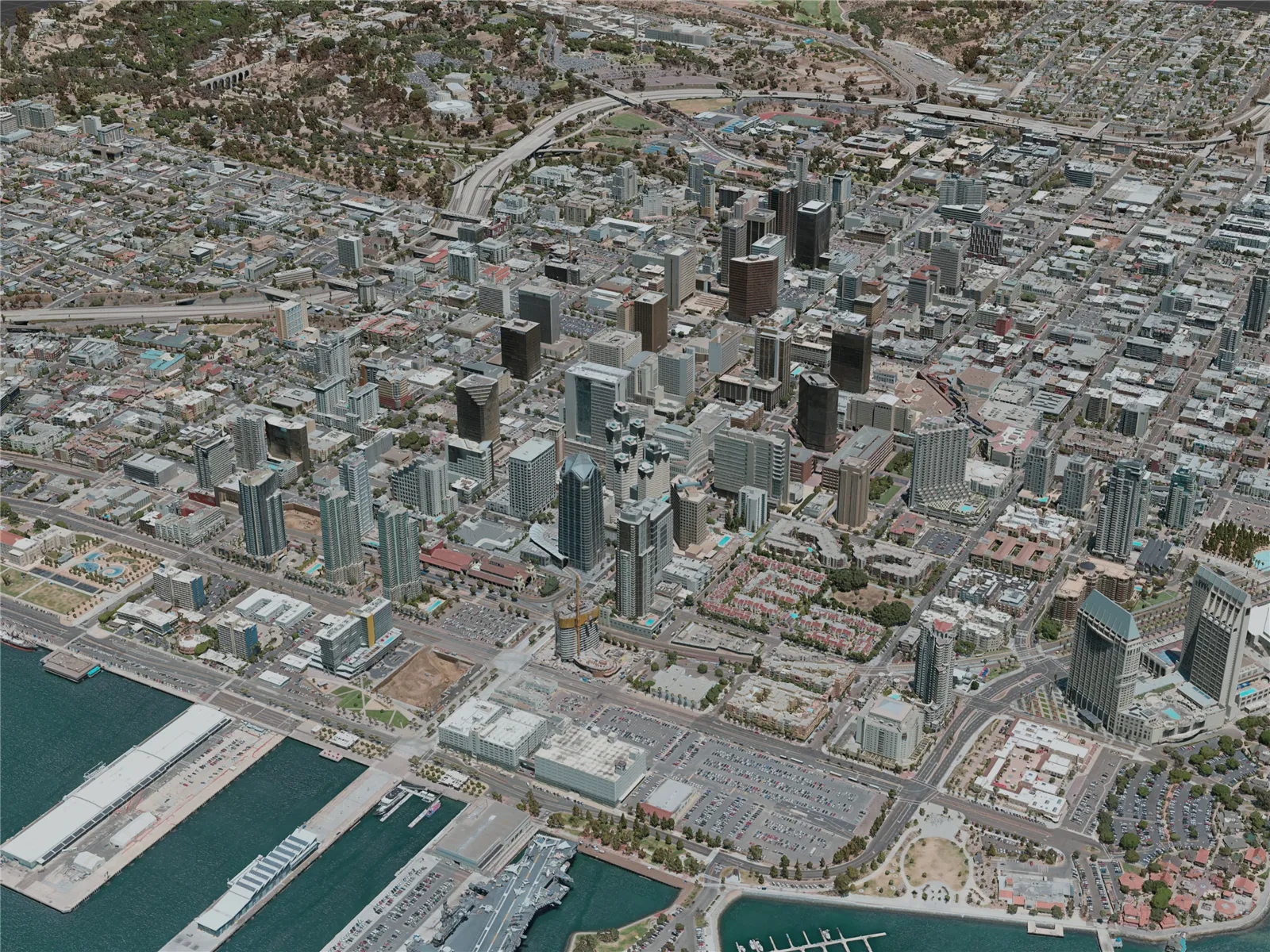 San Diego City, USA (2020) 3D Model main preview