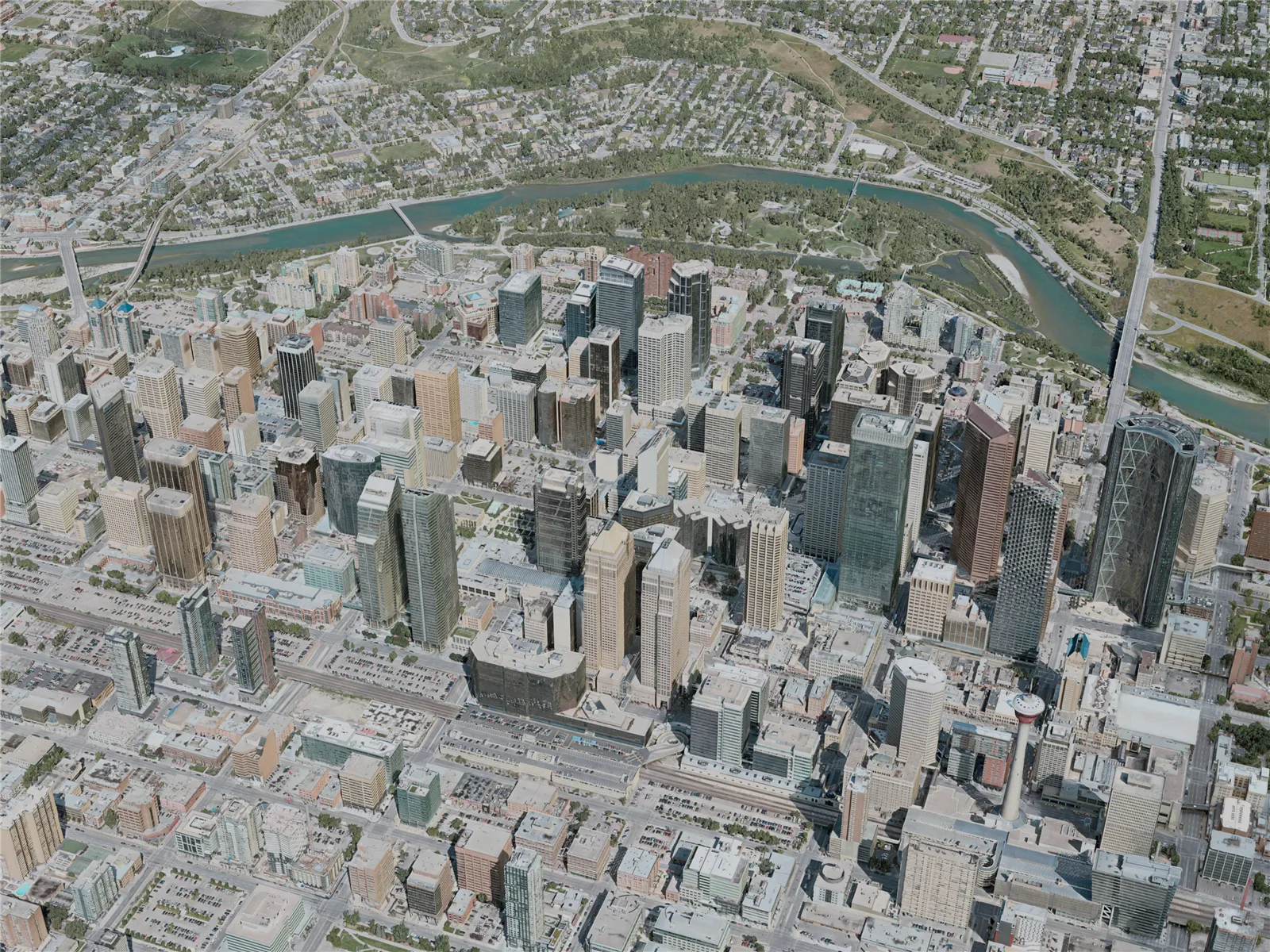 Calgary City, AB, Canada (2020) 3D Model main preview