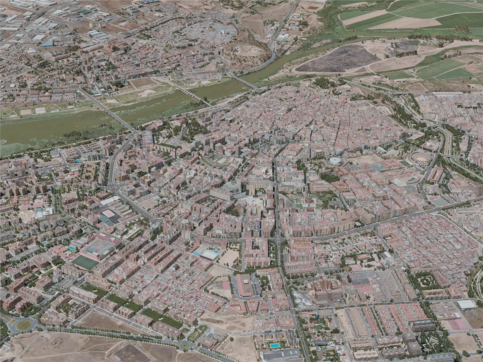 Badajoz City, Spain (2020) 3D Model main preview