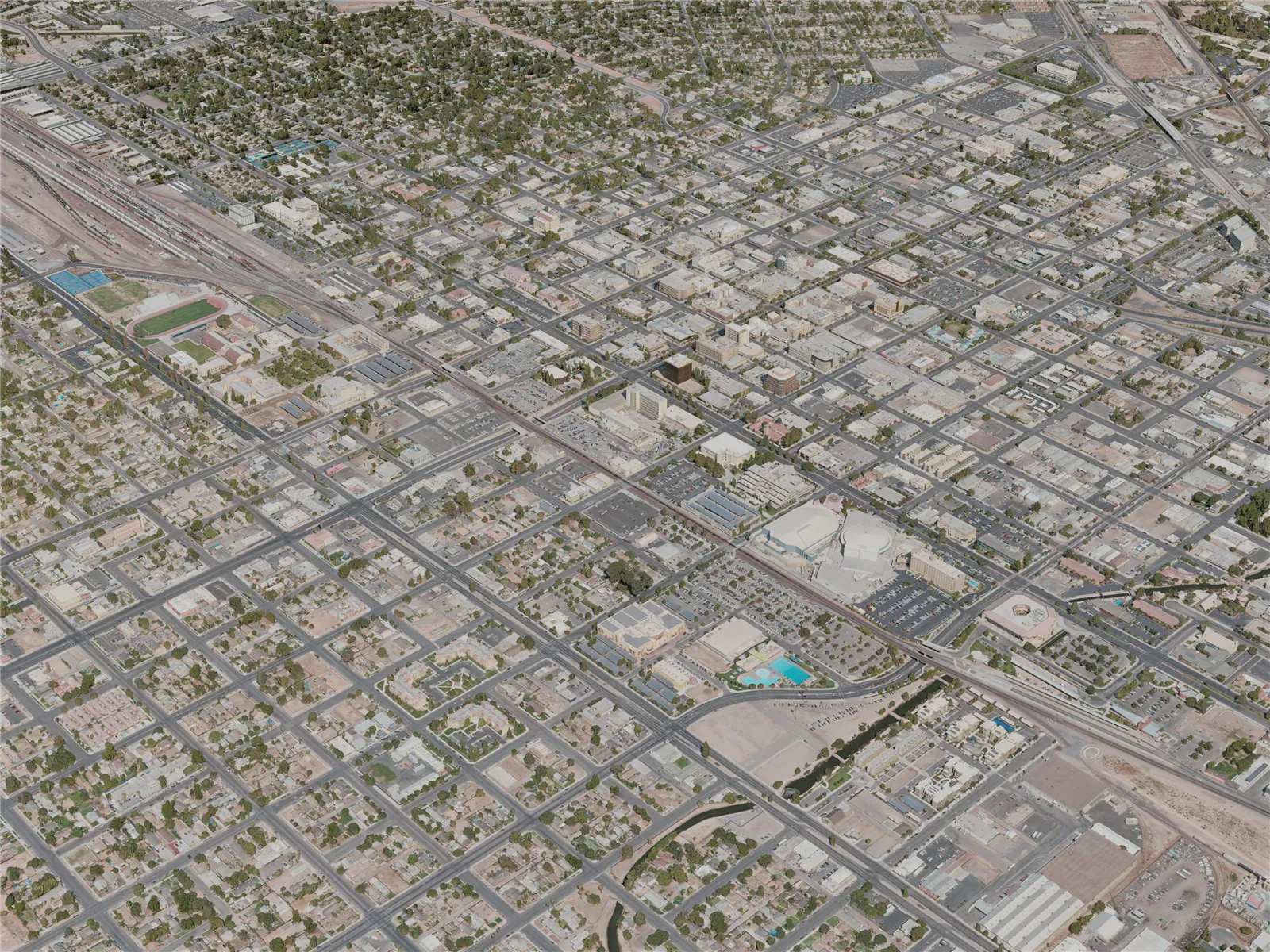Bakersfield City, USA (2020) 3D Model main preview