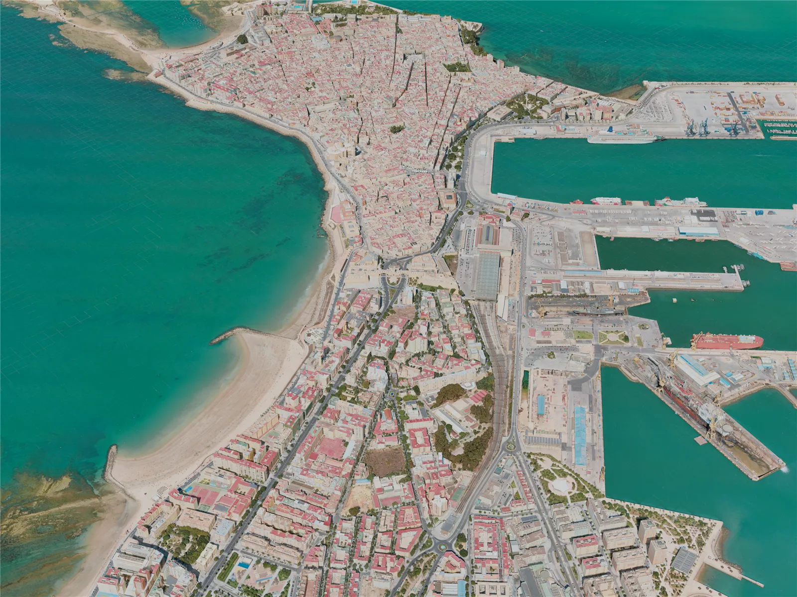 Cadiz City, Spain (2020) 3D Model main preview