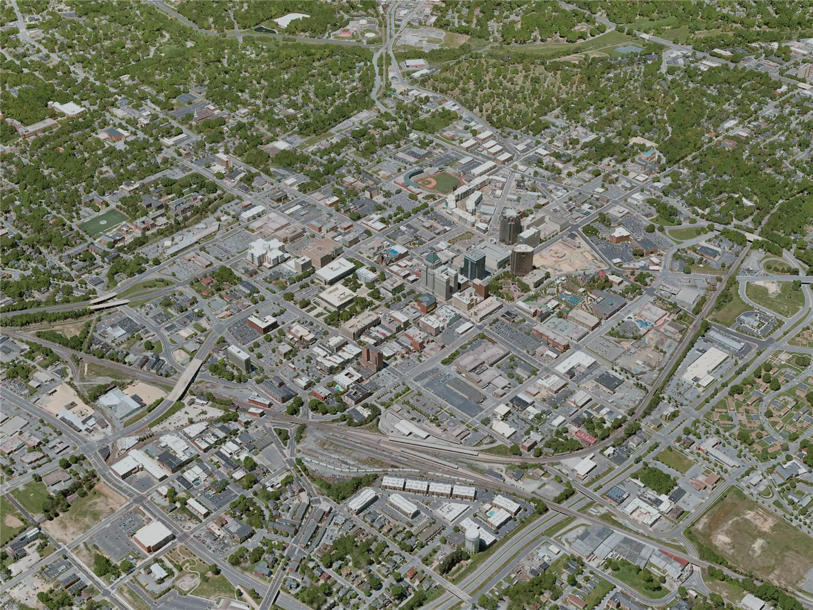 Greensboro City, USA (2020) 3D Model main preview