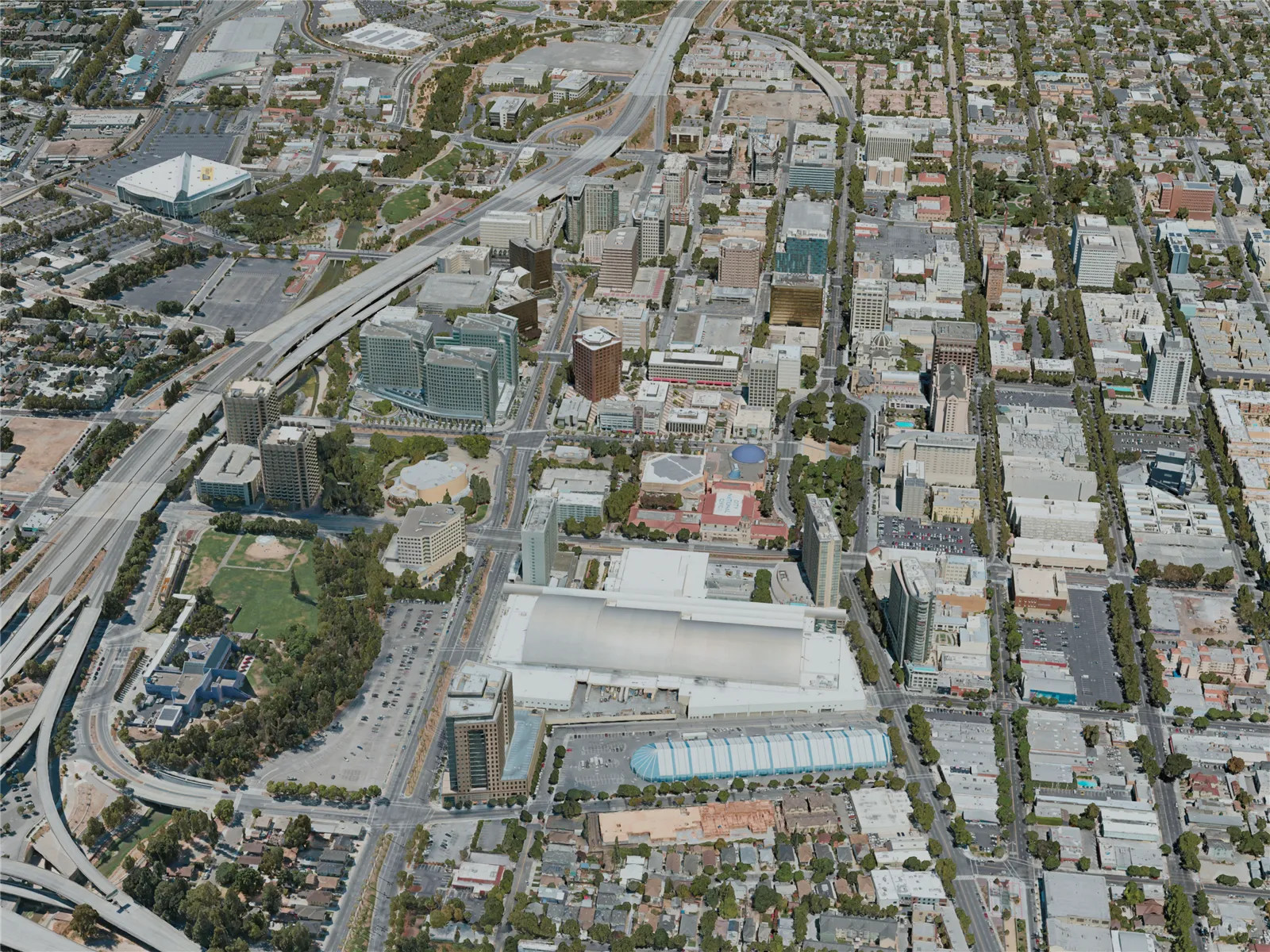 San Jose City, USA (2020) 3D Model main preview