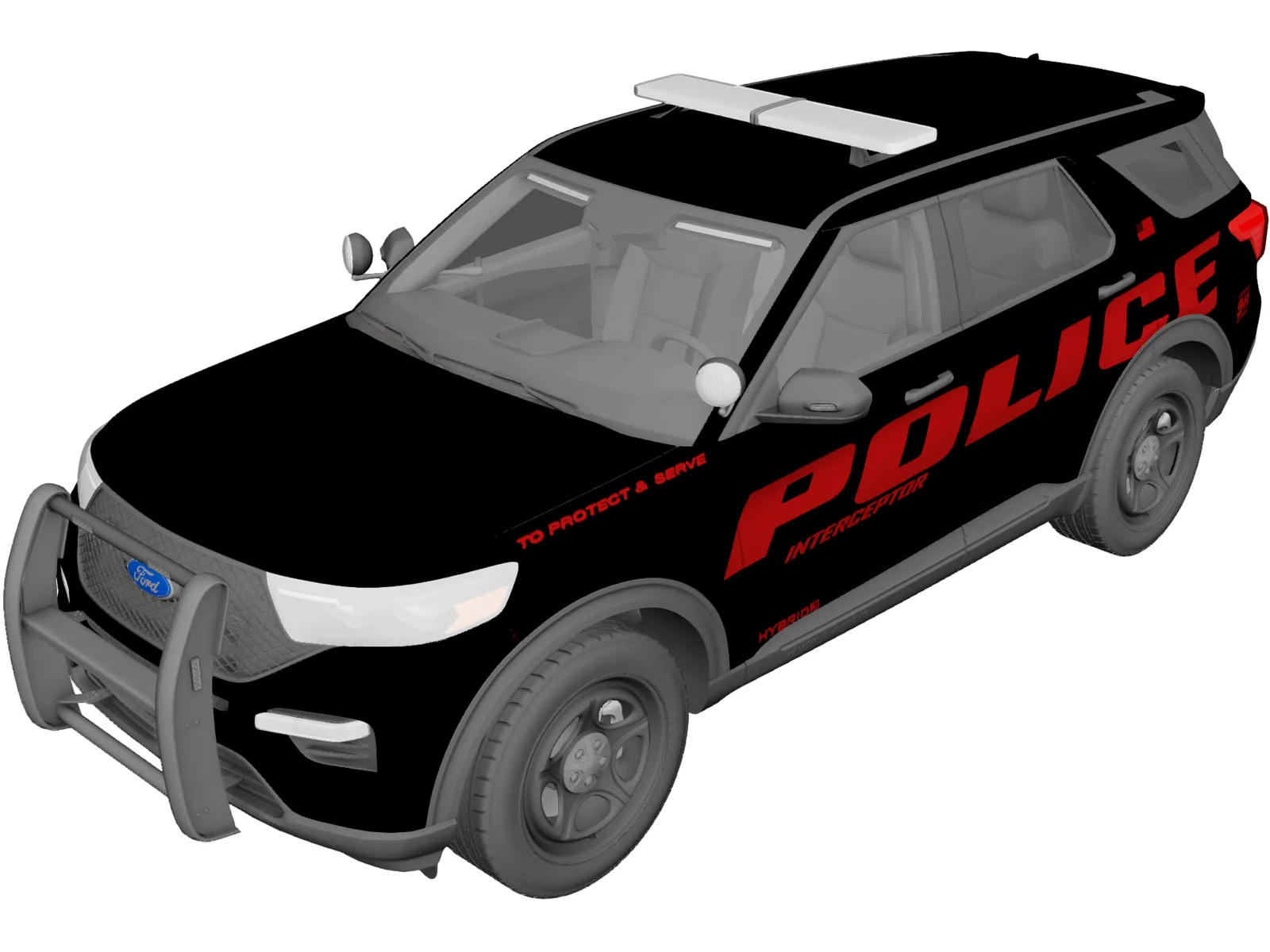 Ford Explorer Police (2020) 3D Model main preview