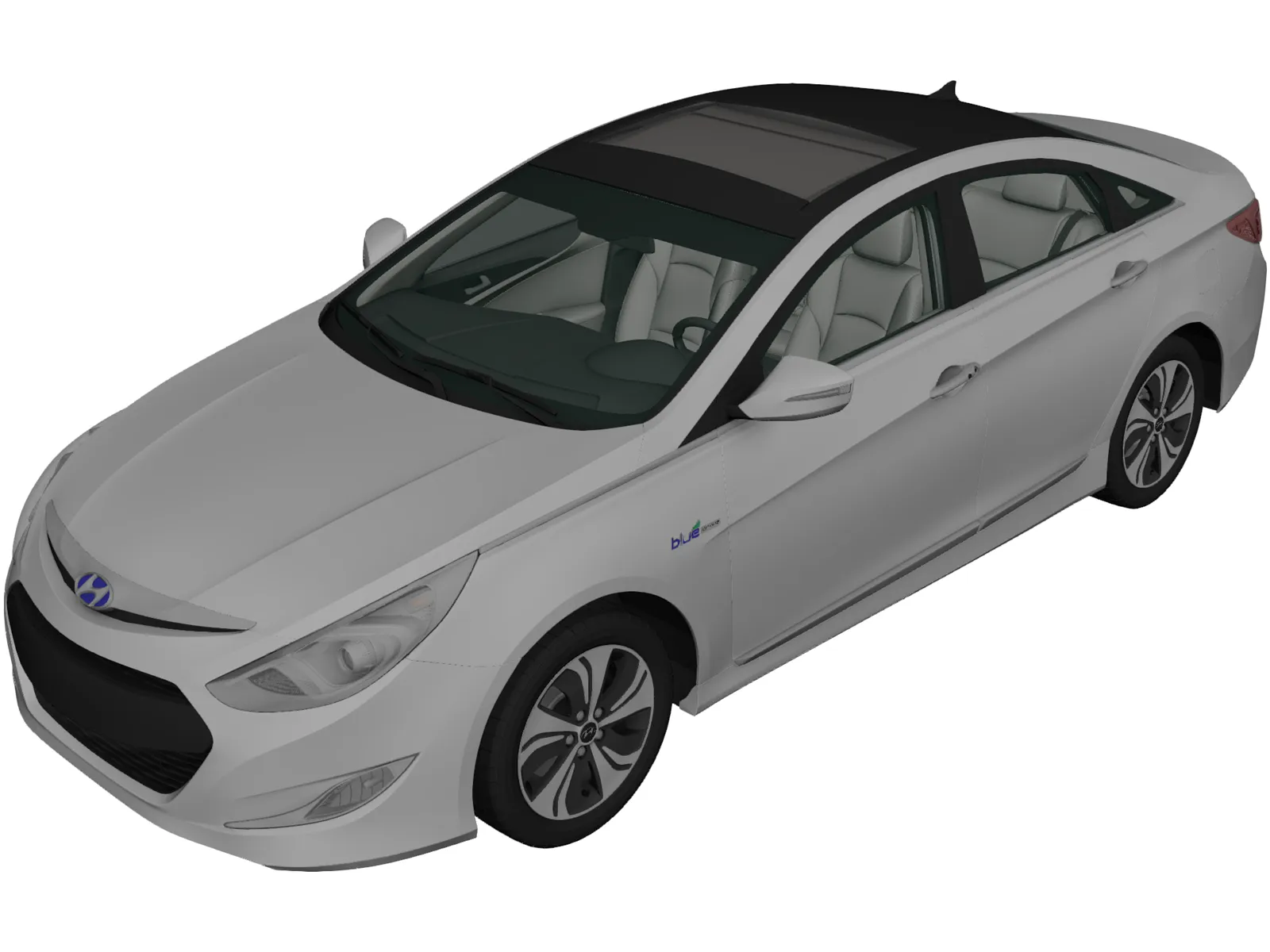 Hyundai Sonata Hybrid (2015) 3D Model main preview