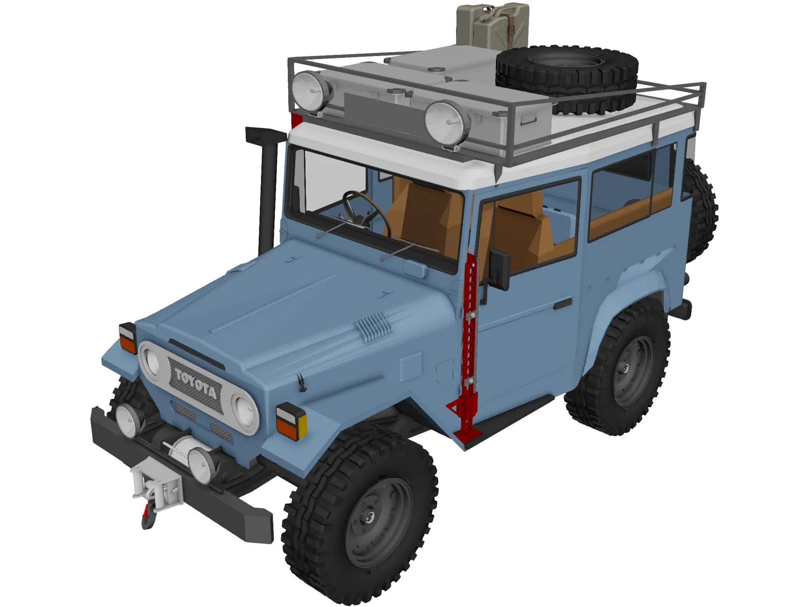 Toyota Land Cruiser FJ40 [Lifted] 3D Model main preview