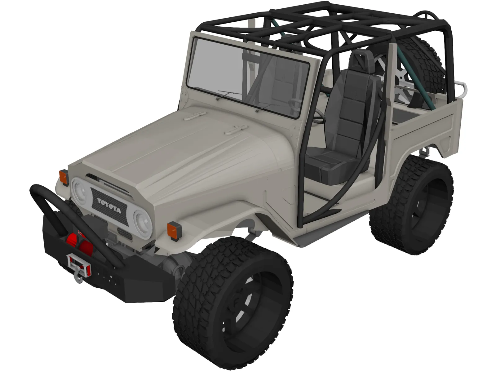 Toyota Land Cruiser FJ40 [Tuned] 3D Model main preview