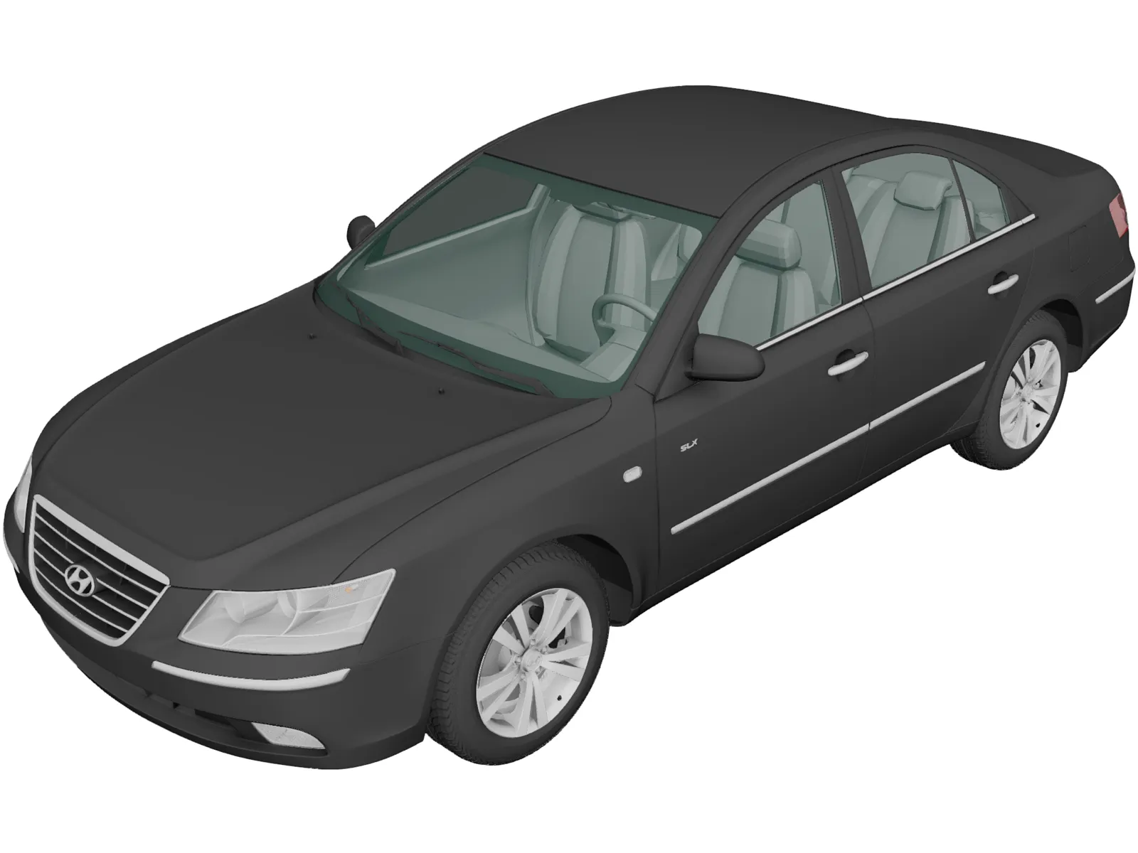 Hyundai Sonata (2008) 3D Model main preview