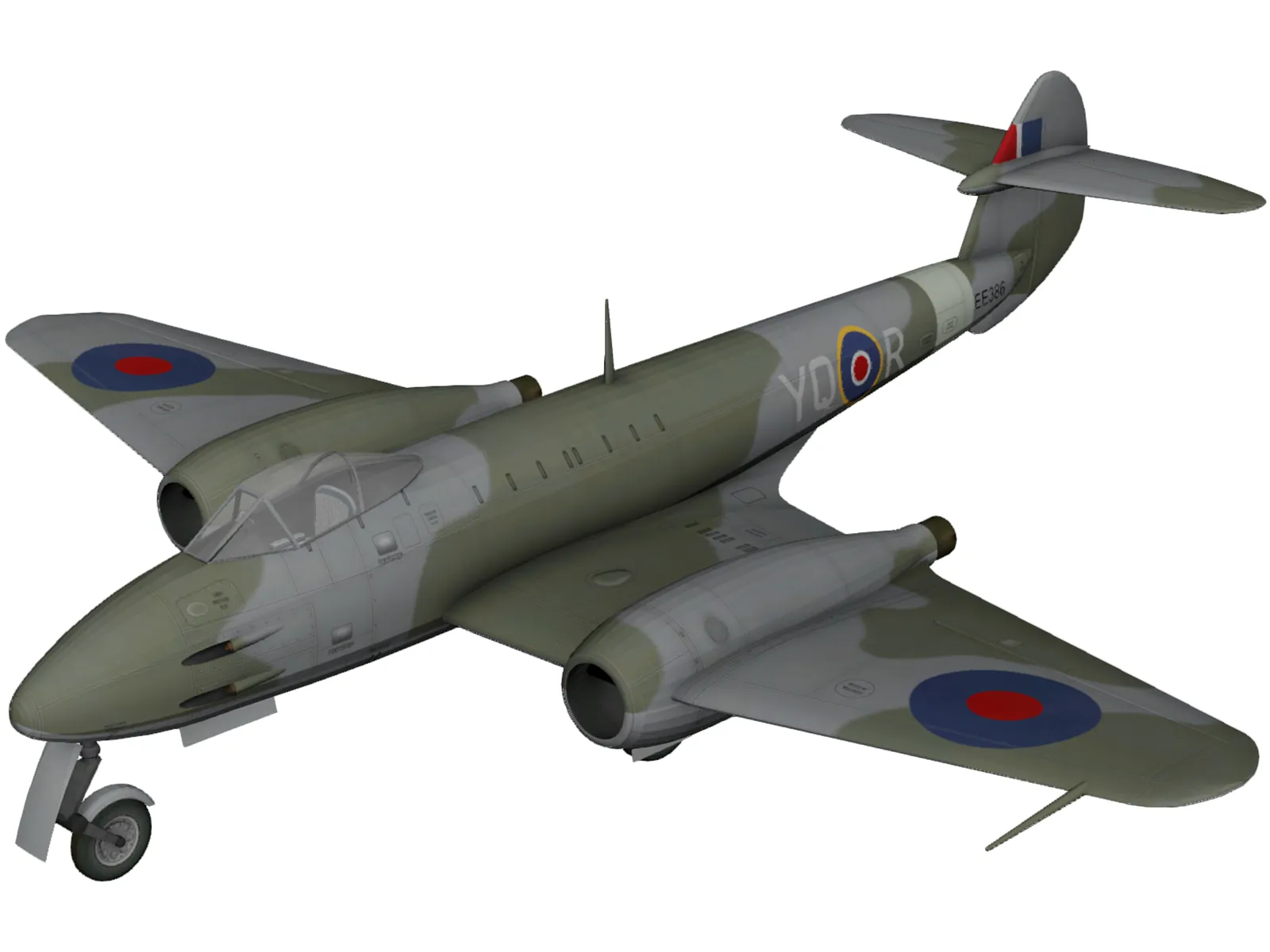 Gloster Meteor 3D Model main preview