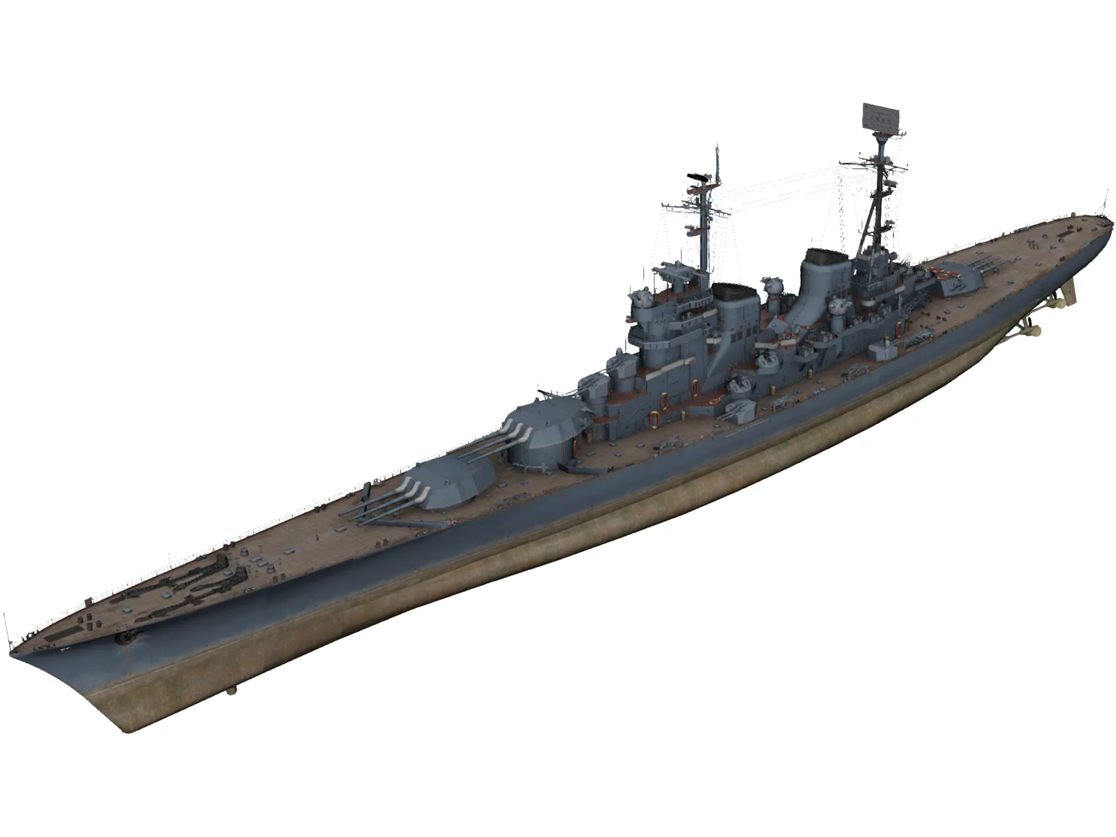 Stalingrad Battlecruiser 3D Model main preview