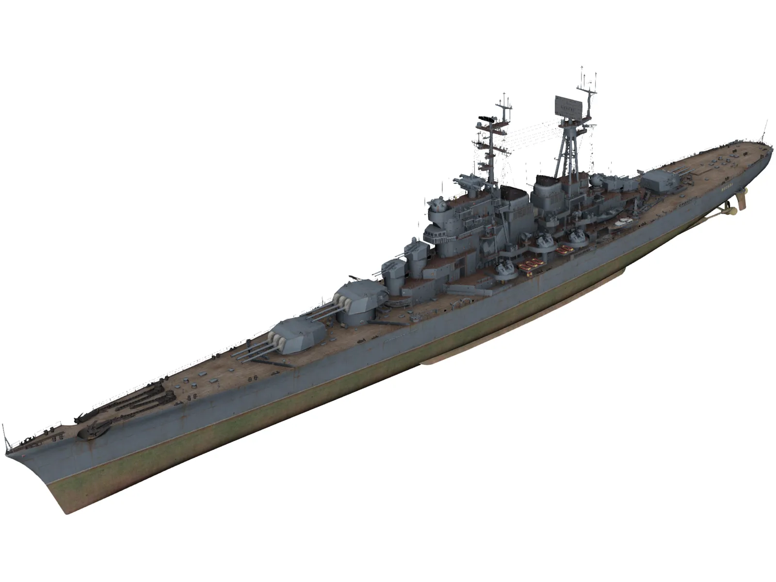Moskva Russian Cruiser 3D Model main preview