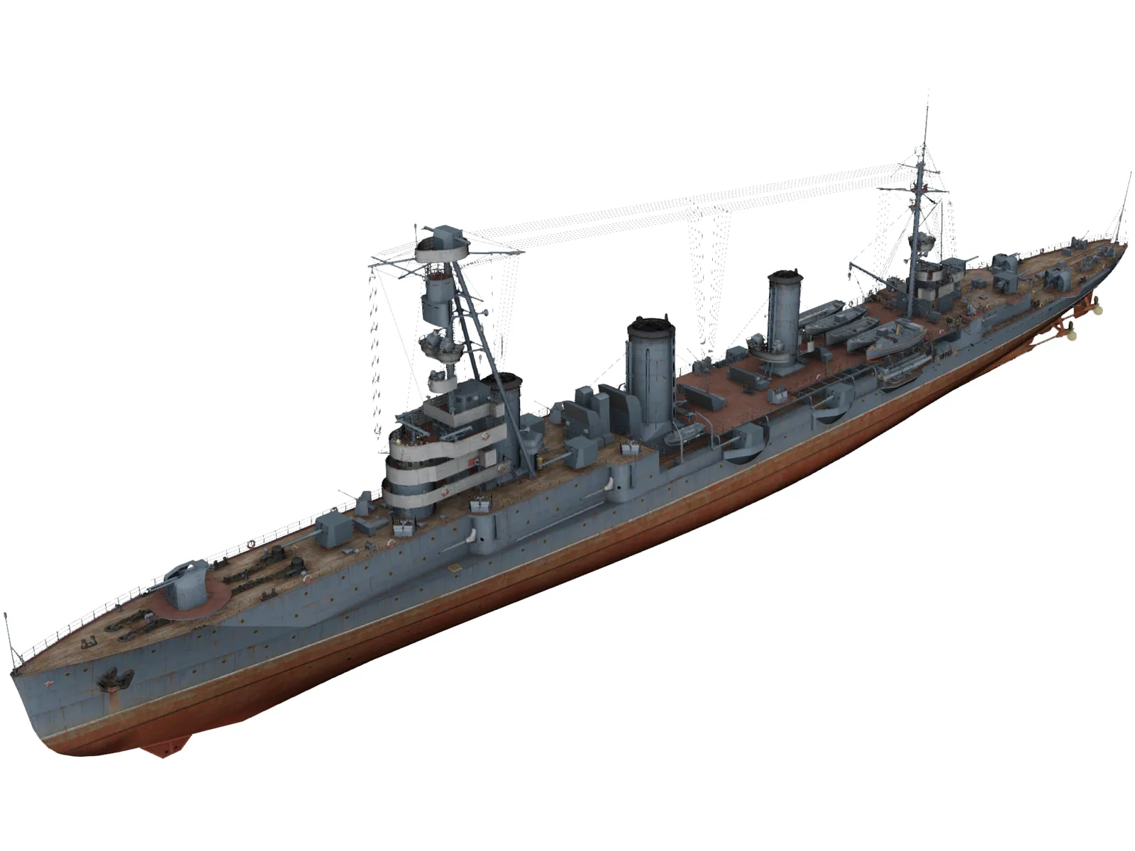 Krasny Krym Soviet Cruiser 3D Model main preview