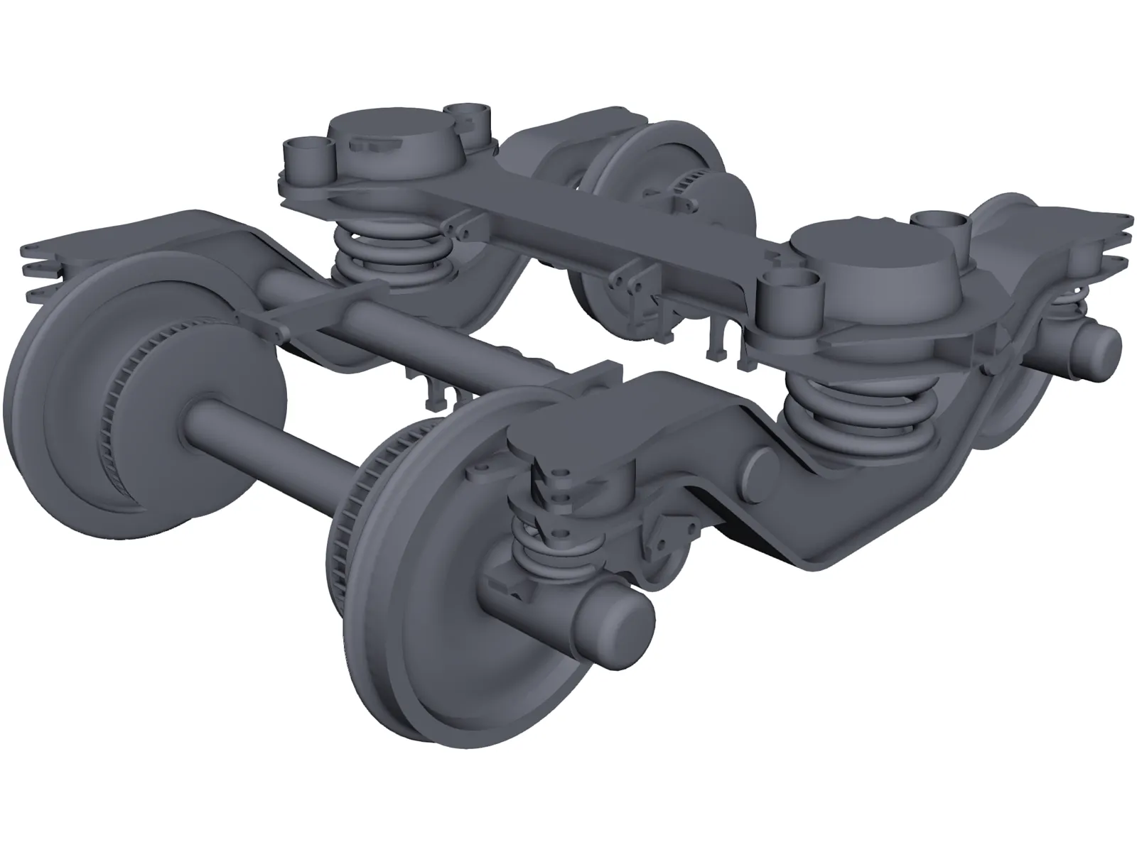 Alstom Bogie 3D Model main preview