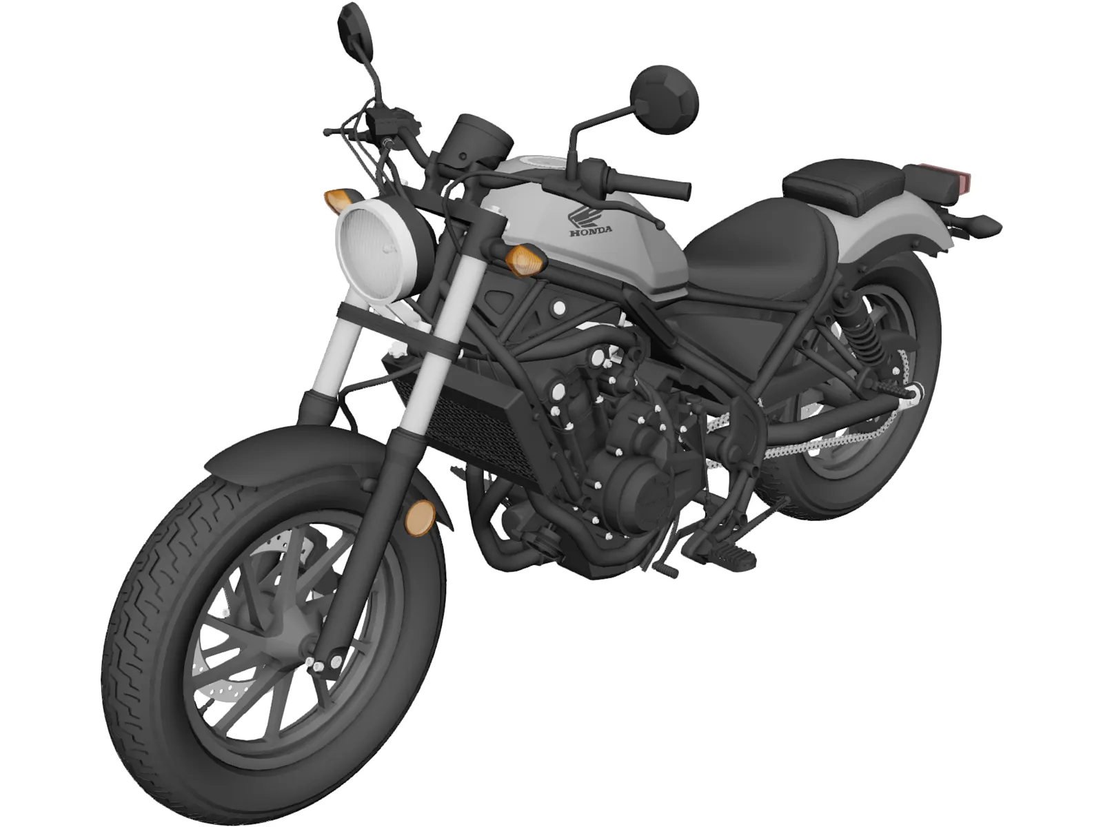 Honda Rebel 500 (2018) 3D Model main preview