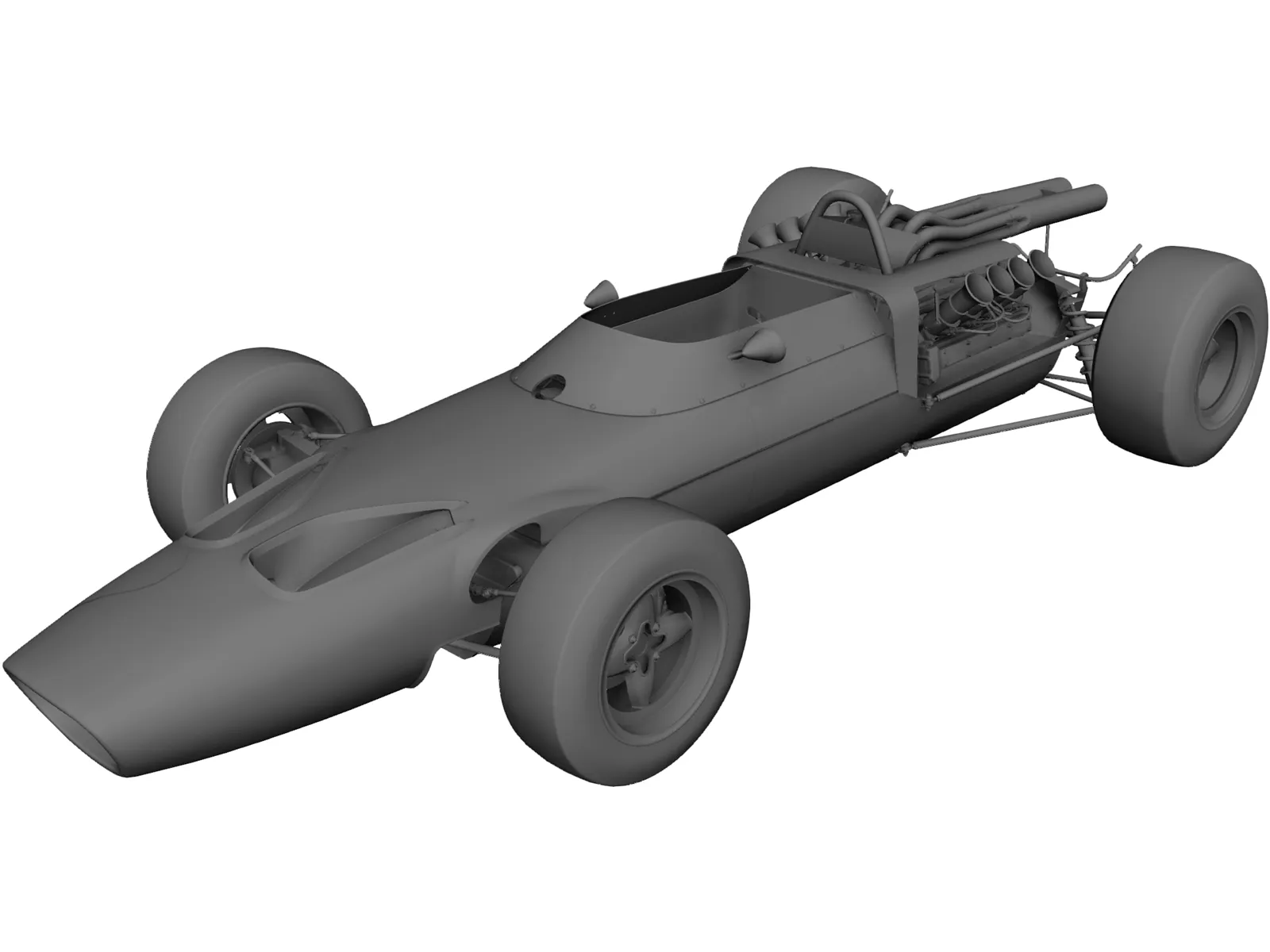 Mclaren M2B 3D Model main preview