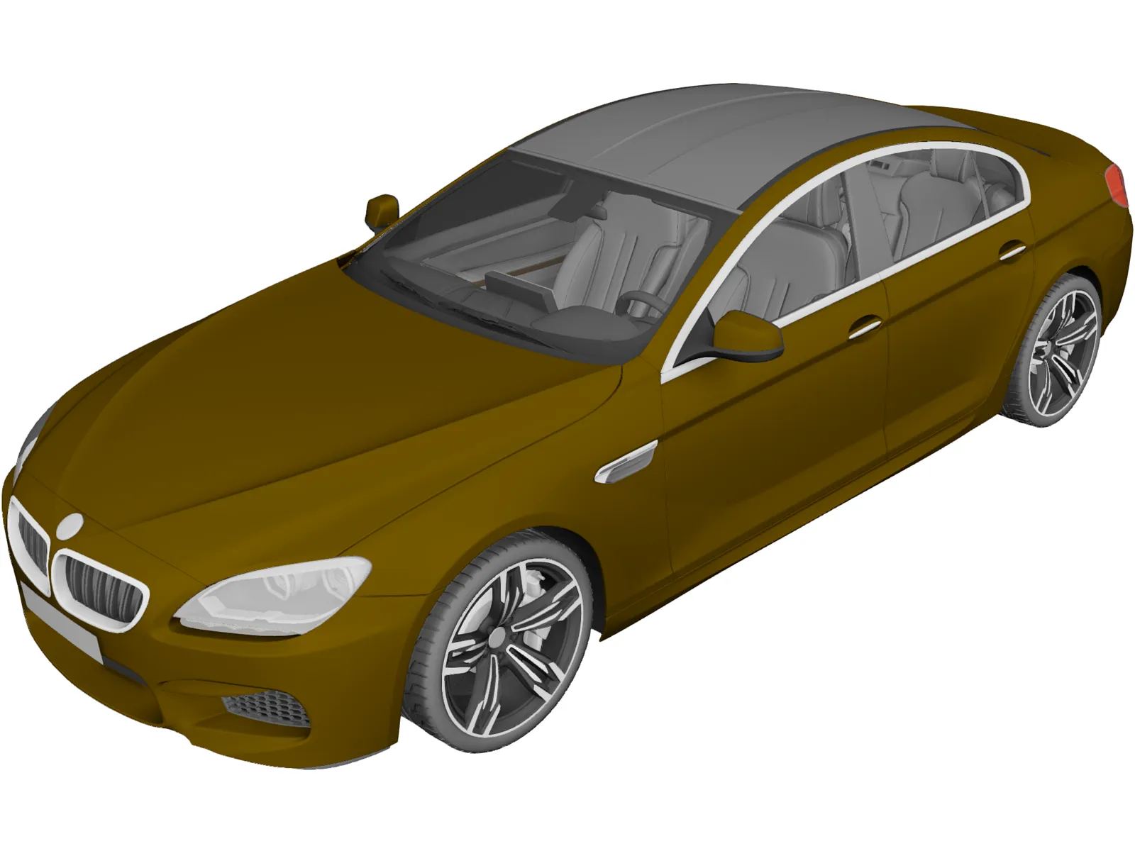 BMW M6 Gran Coupe (2014) 3D Model main preview