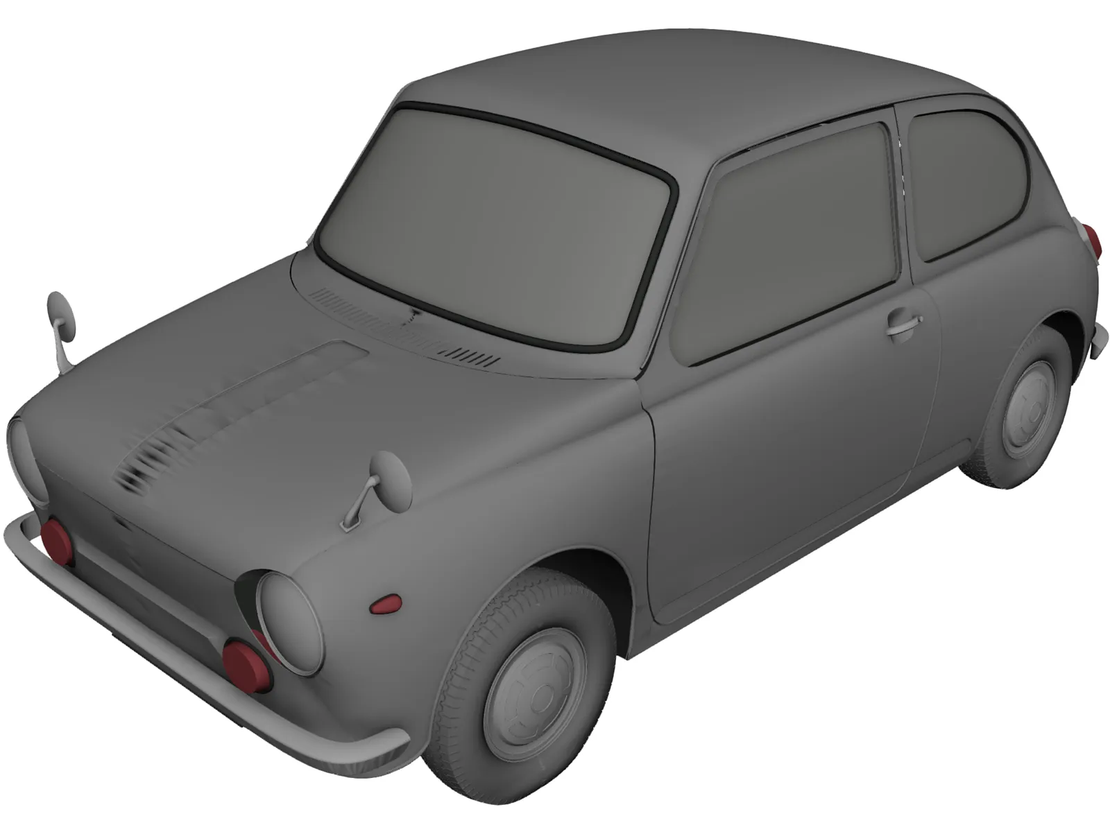 Subaru R2 3D Model main preview