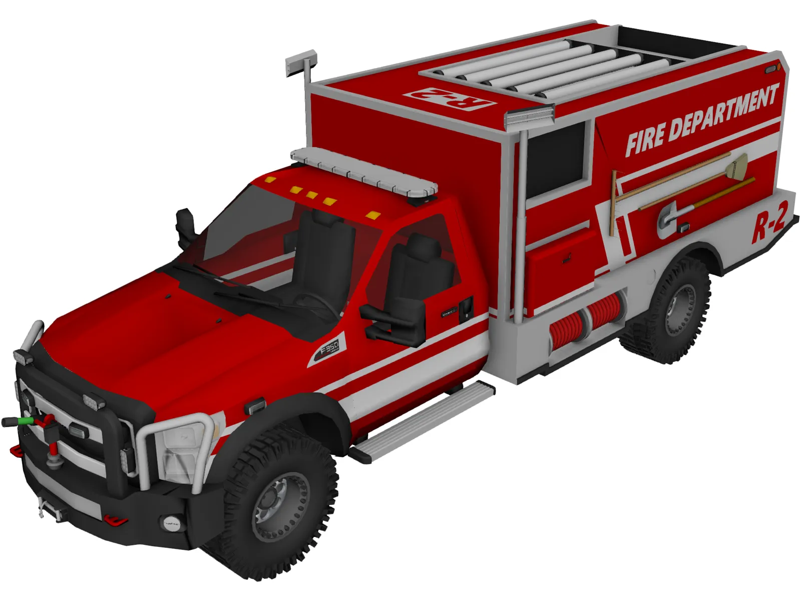 Ford F-350 Offroad Pumper (2015) 3D Model main preview