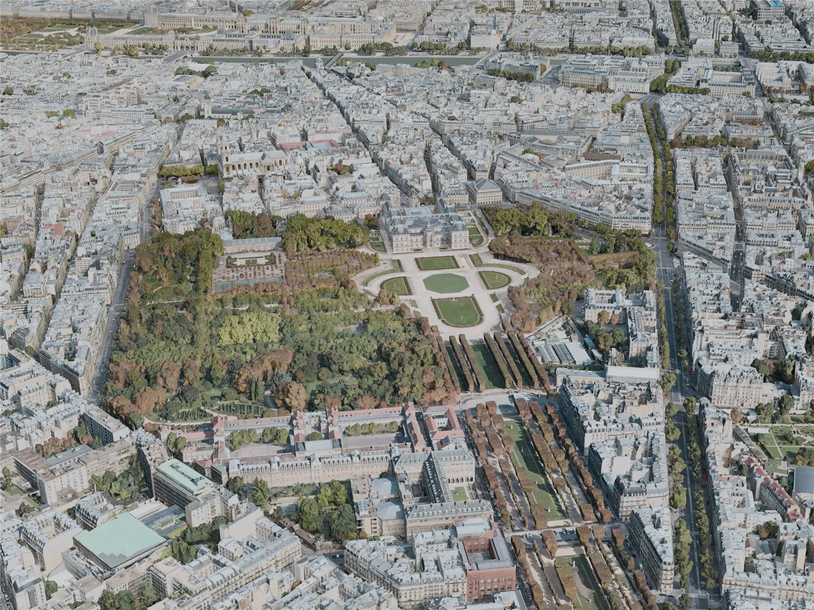 Paris City, France (2020) 3D Model main preview