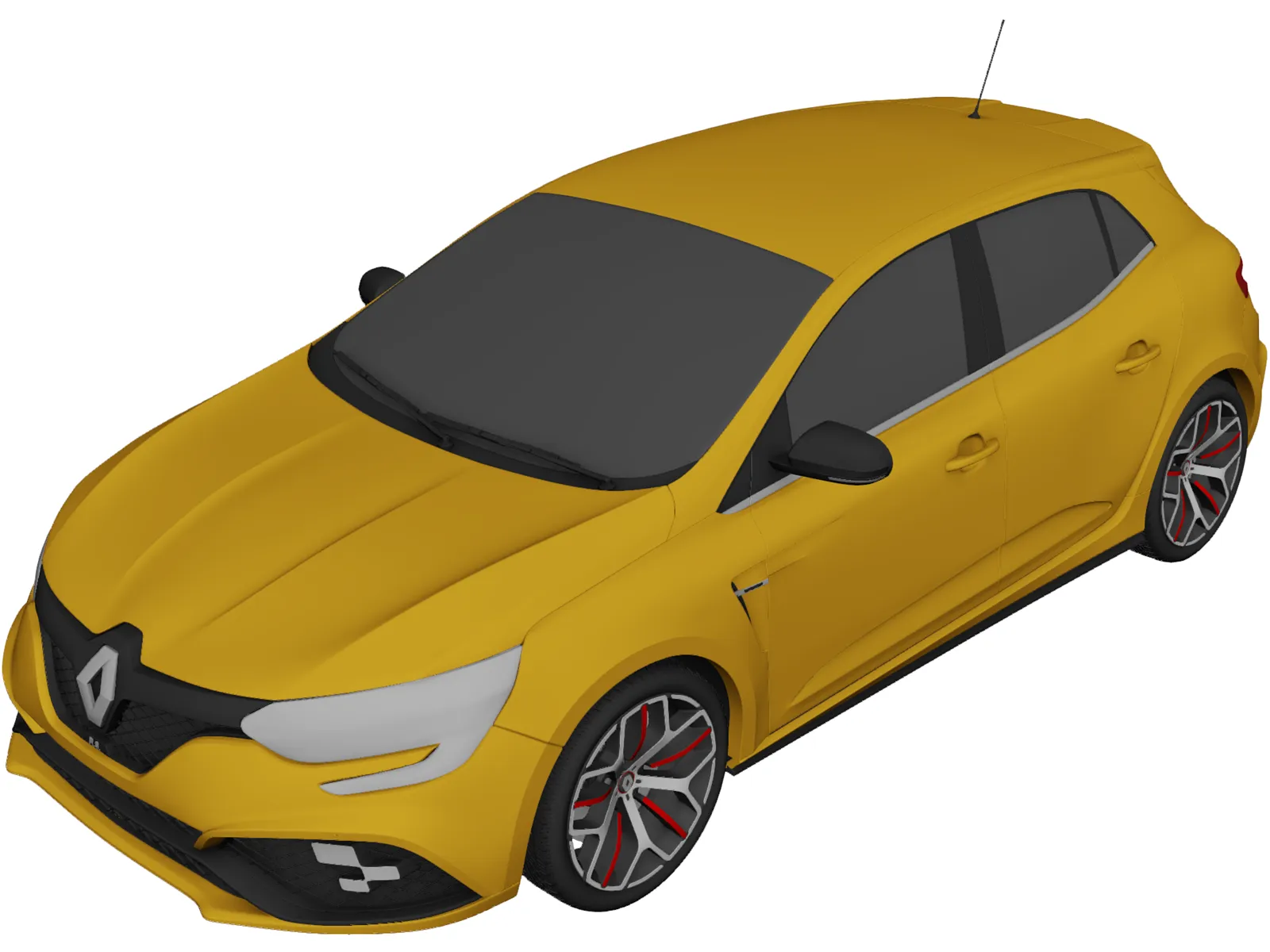Renault Megane RS Trophy 300 Hatchback (2018) 3D Model main preview