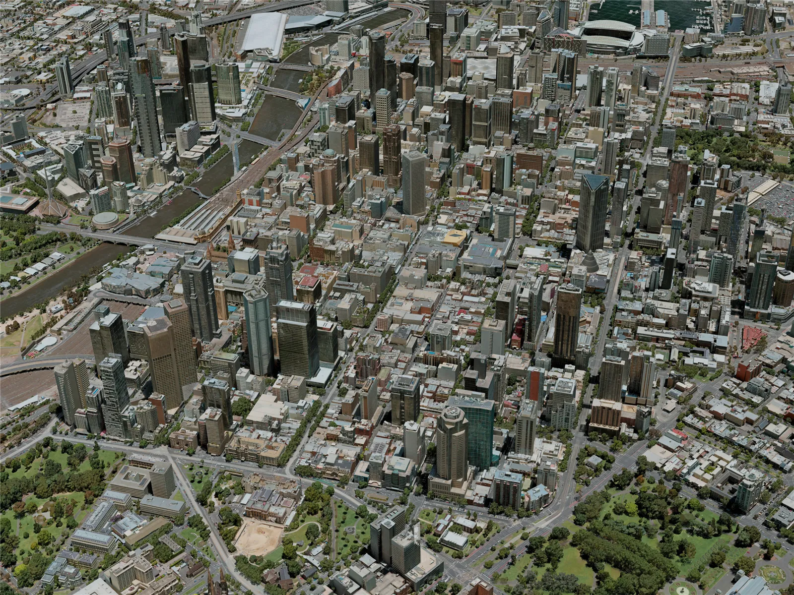 Melbourne City, Australia (2020) 3D Model main preview