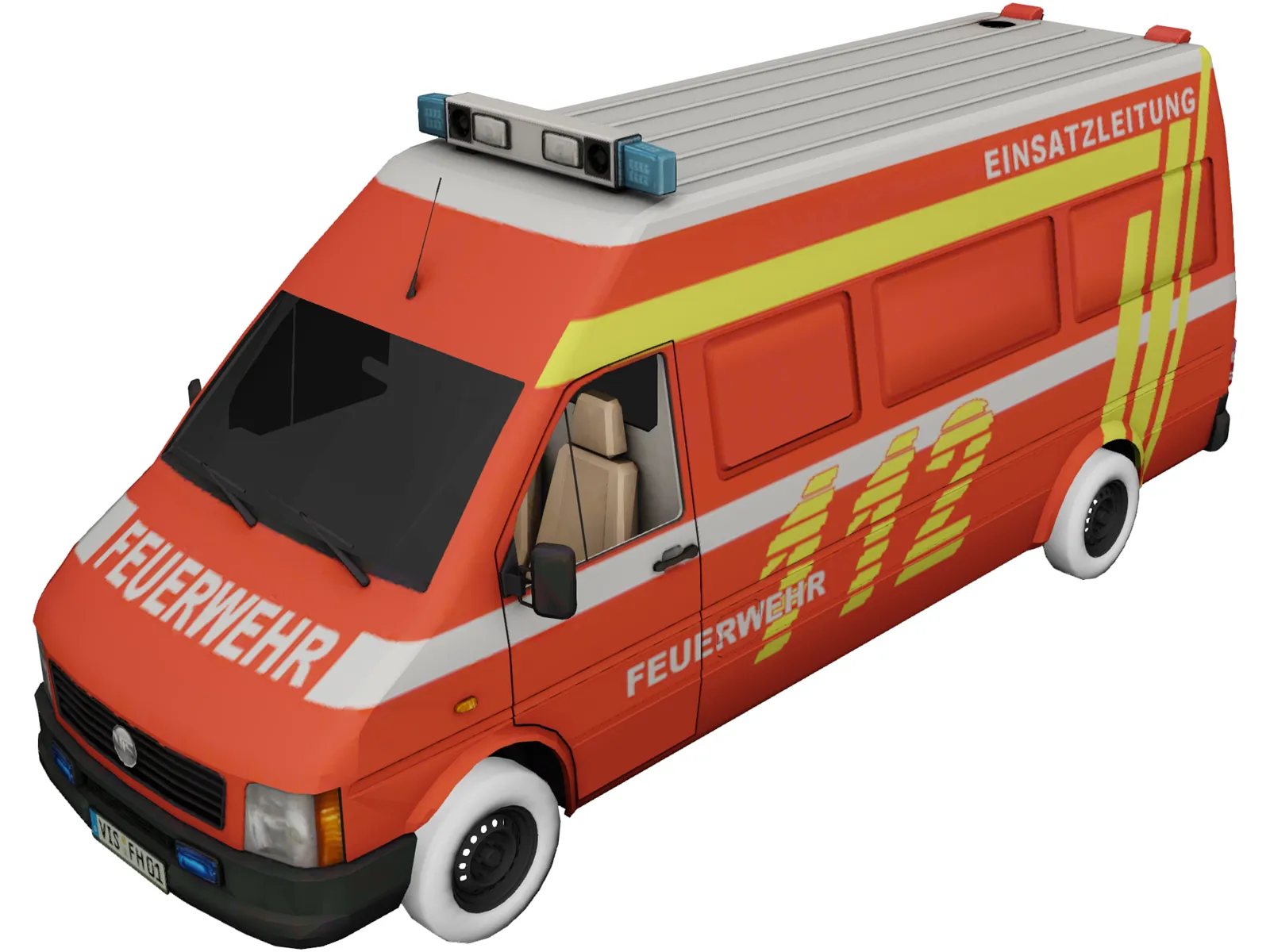 Feuerwehr ELW 3D Model main preview