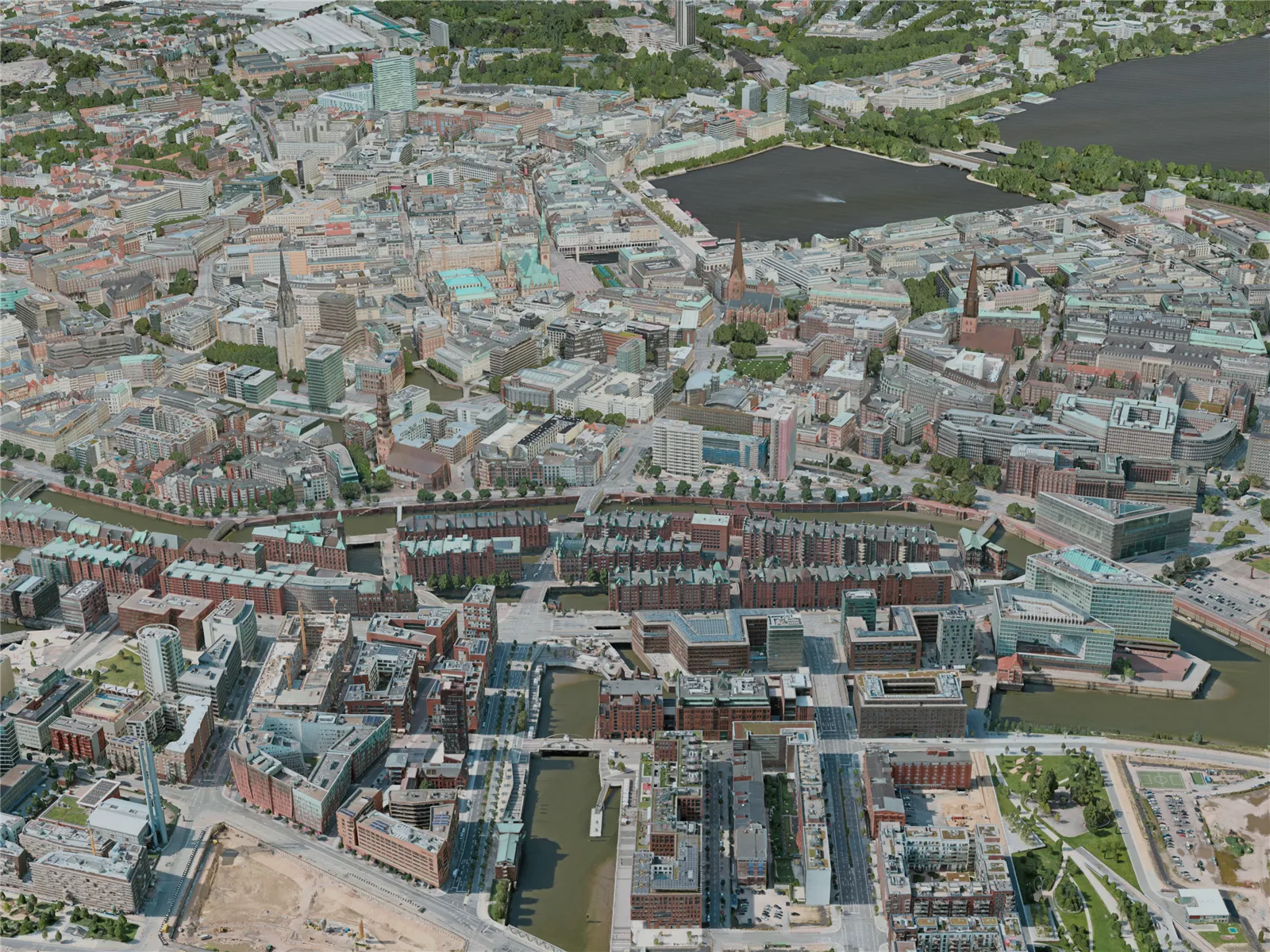 Hamburg City, Germany (2020) 3D Model main preview