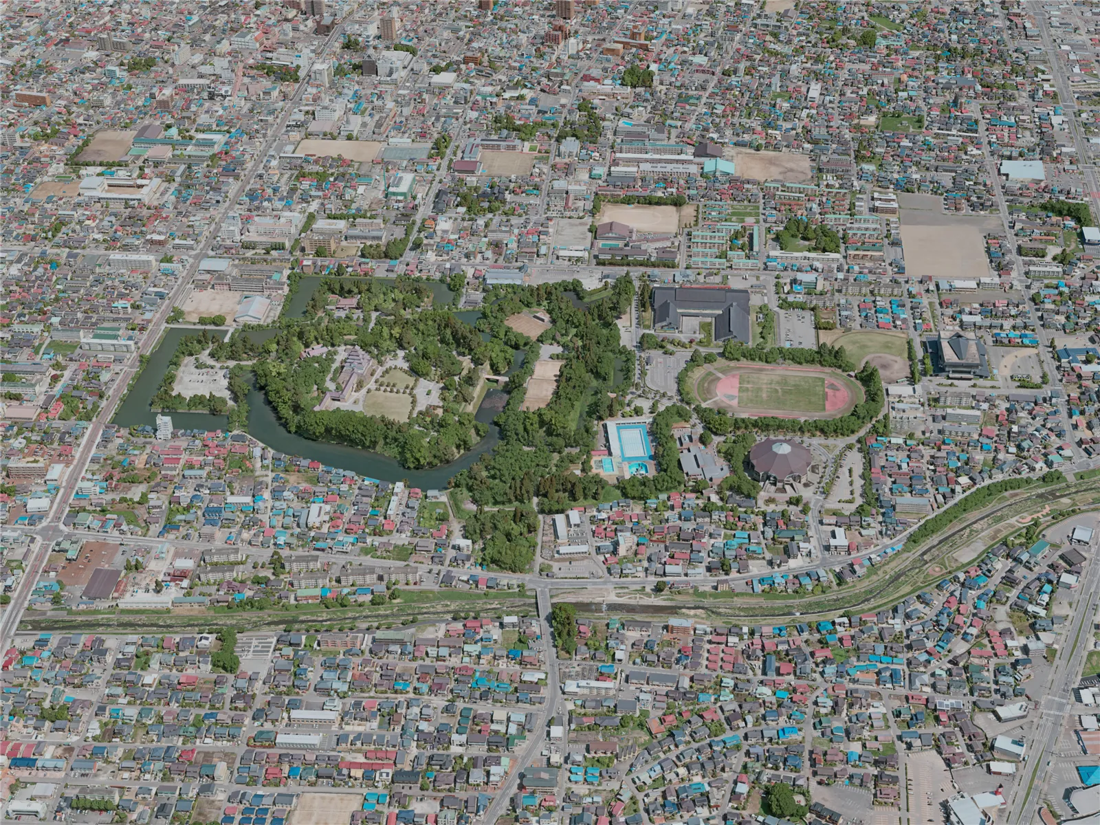 Aizuwakamatsu City, Japan (2020) 3D Model main preview