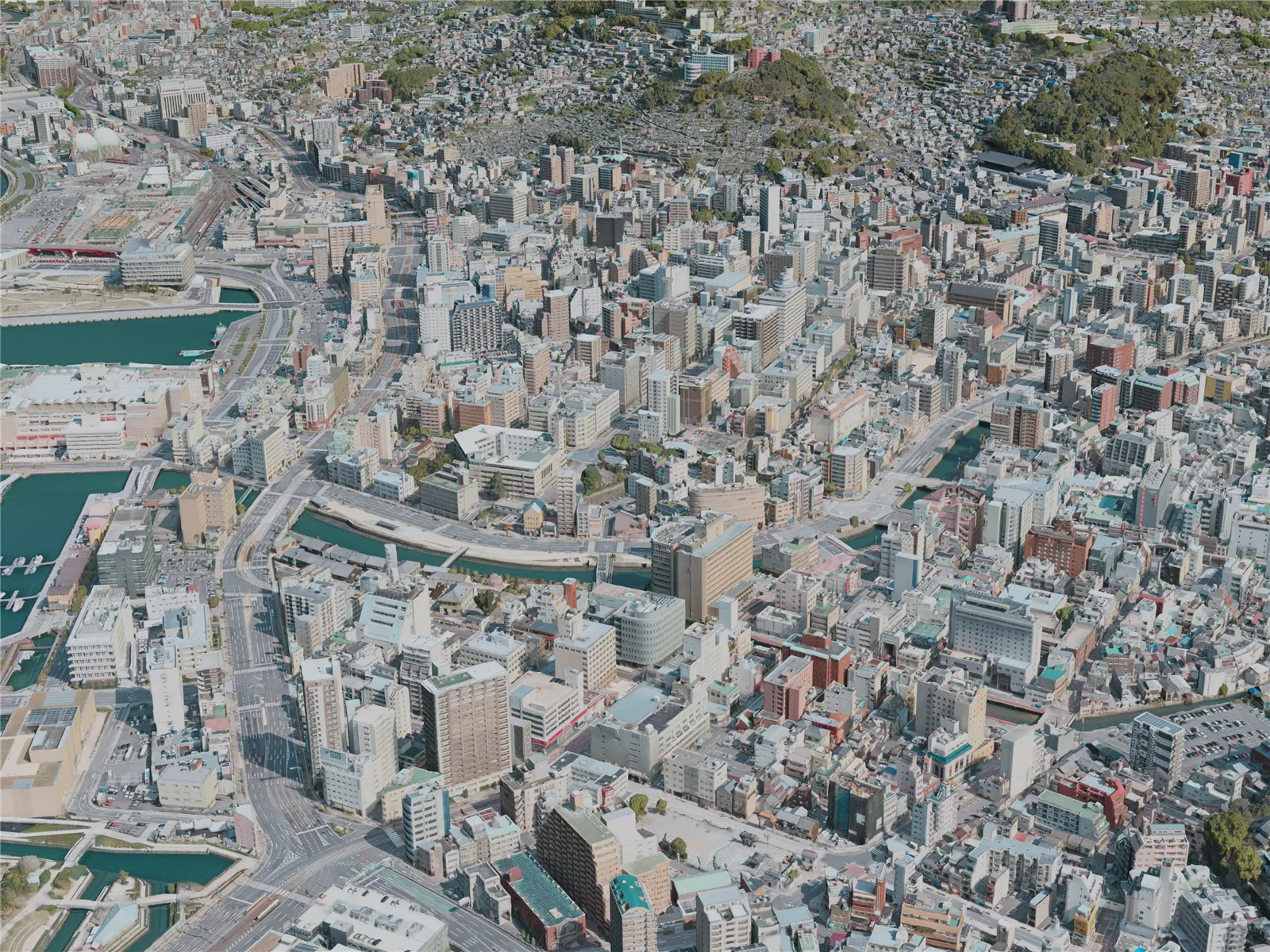 Nagasaki City, Japan (2020) 3D Model main preview