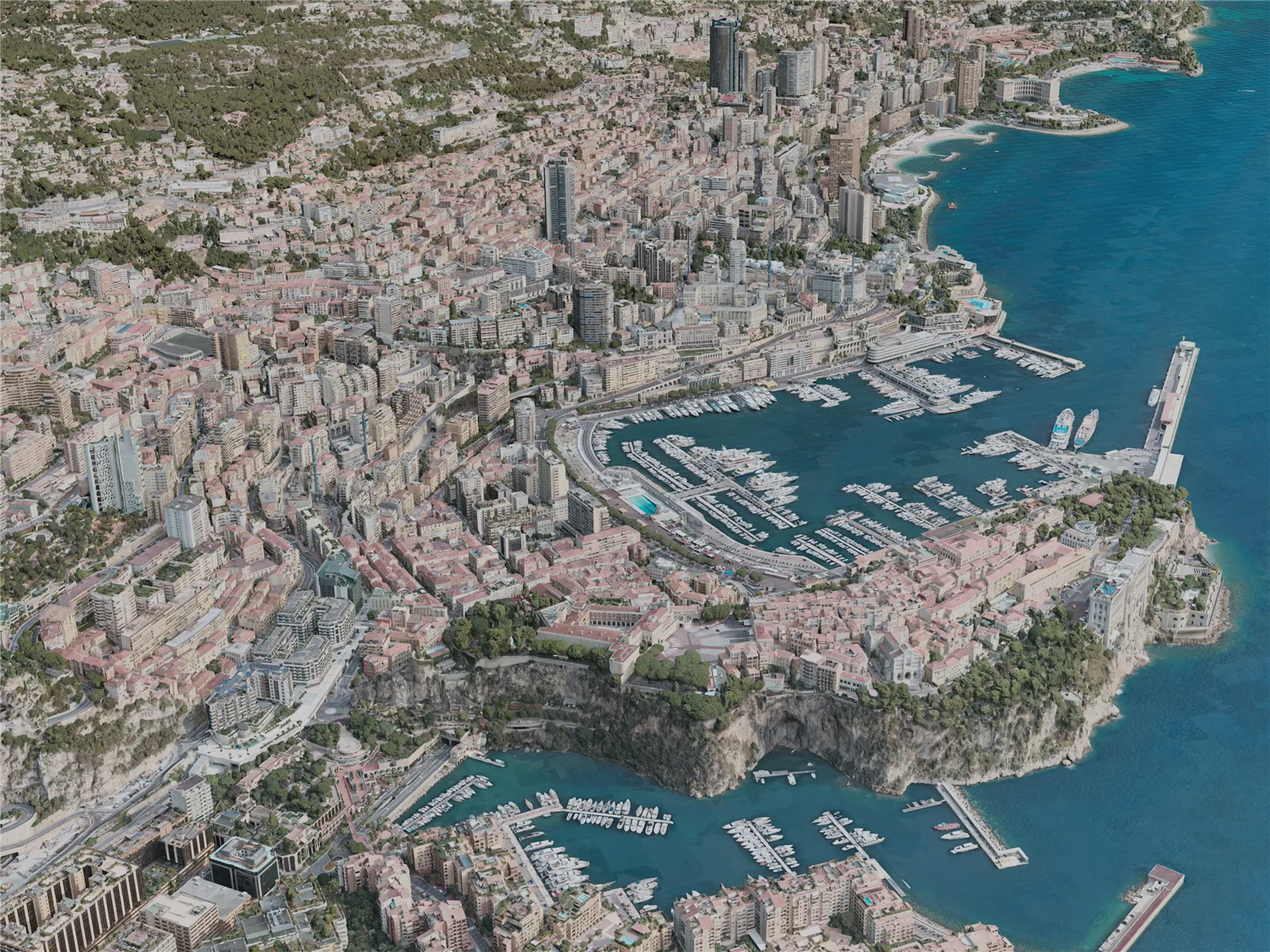 Monaco City, Monaco (2020) 3D Model main preview