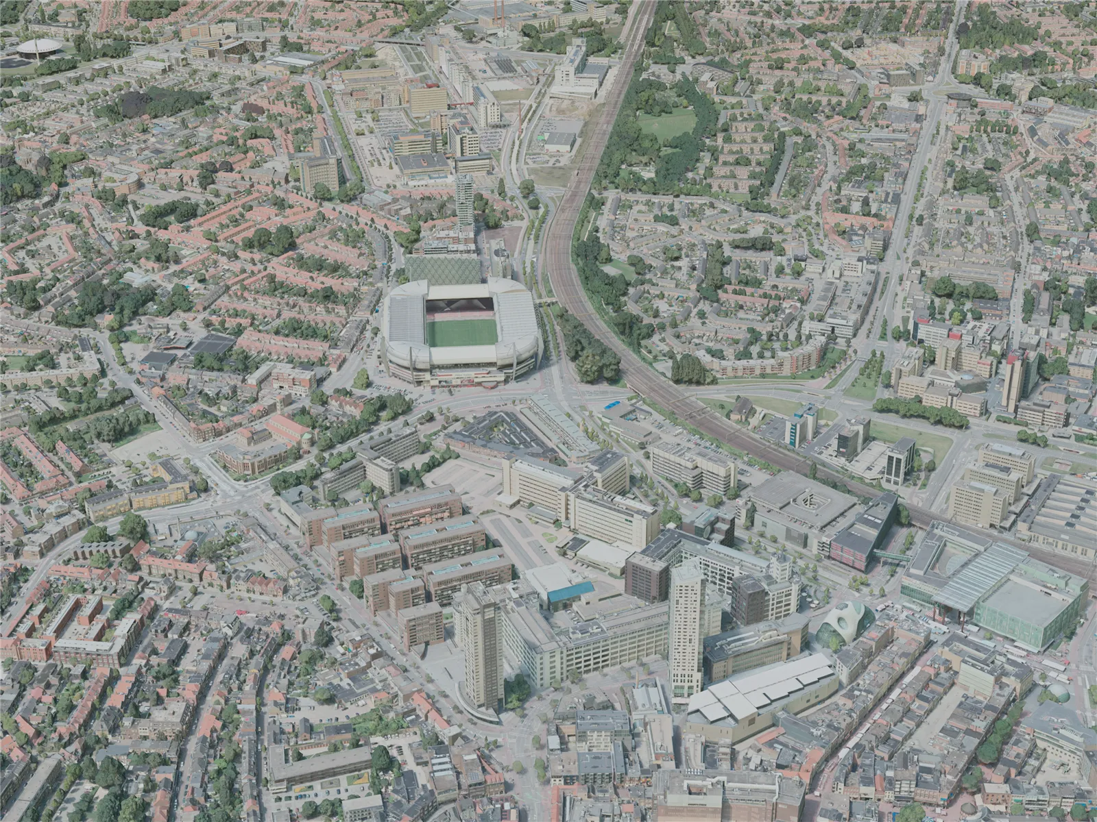 Eindhoven City, Netherlands (2020) 3D Model main preview