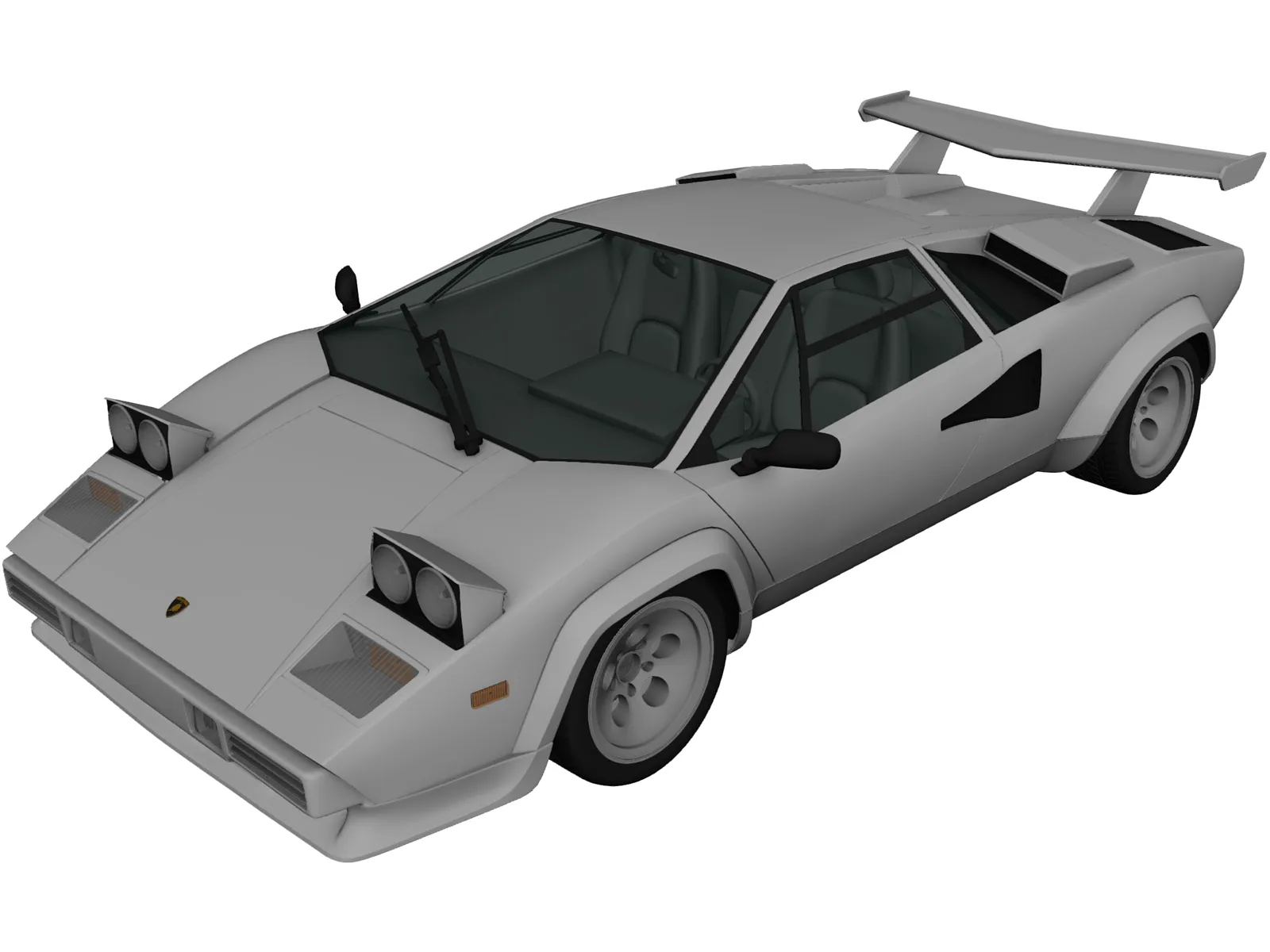 Lamborghini Countach 5000 QV (1985) 3D Model main preview