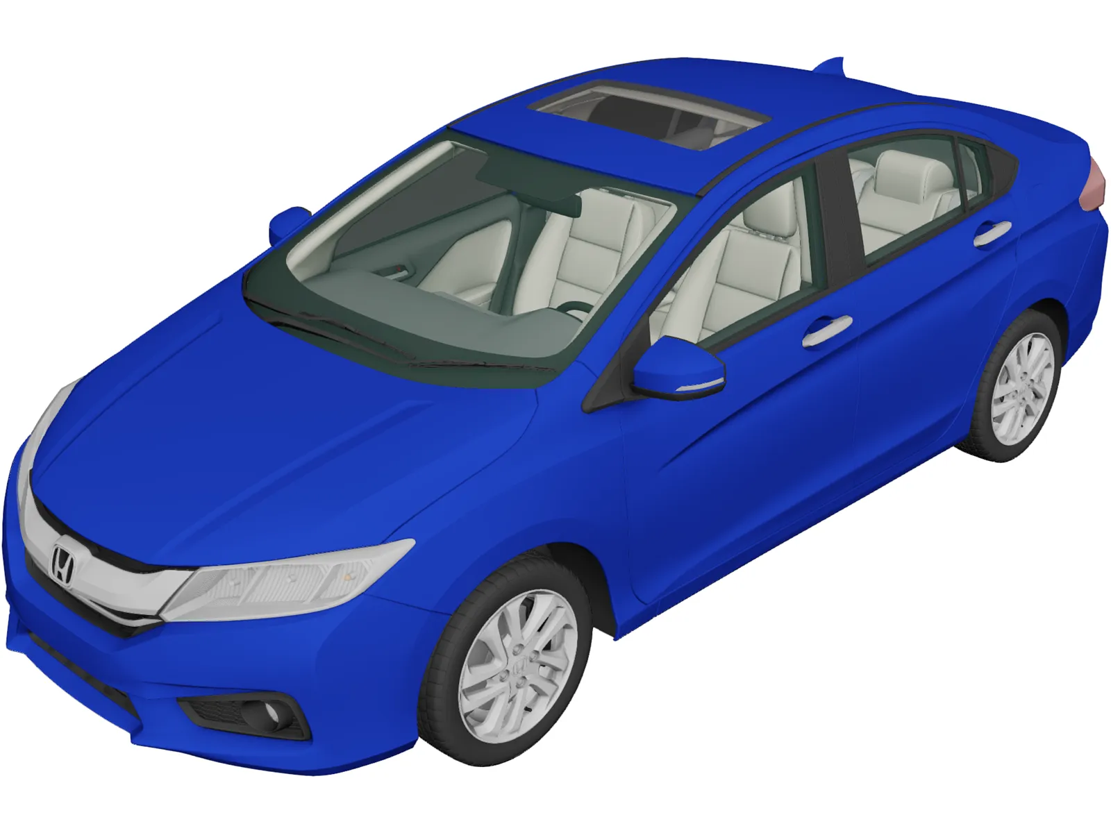 Honda City (2014) 3D Model main preview
