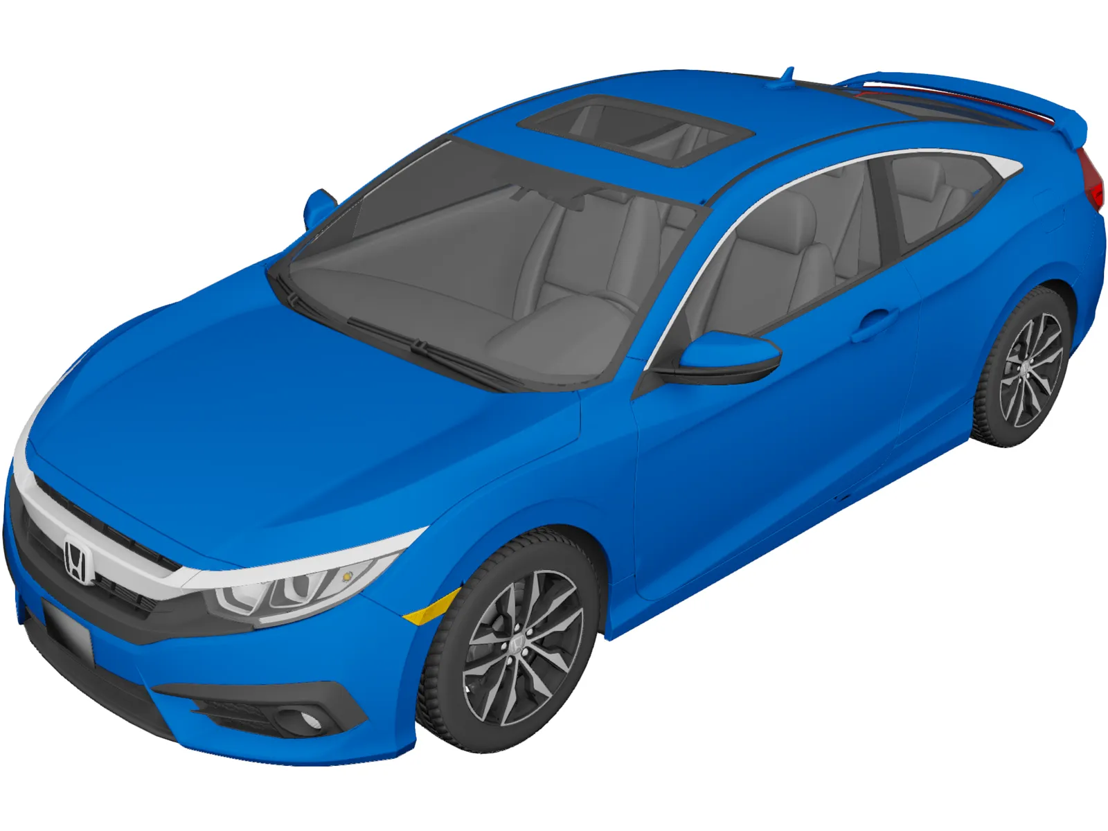 Honda Civic Coupe (2016) 3D Model main preview