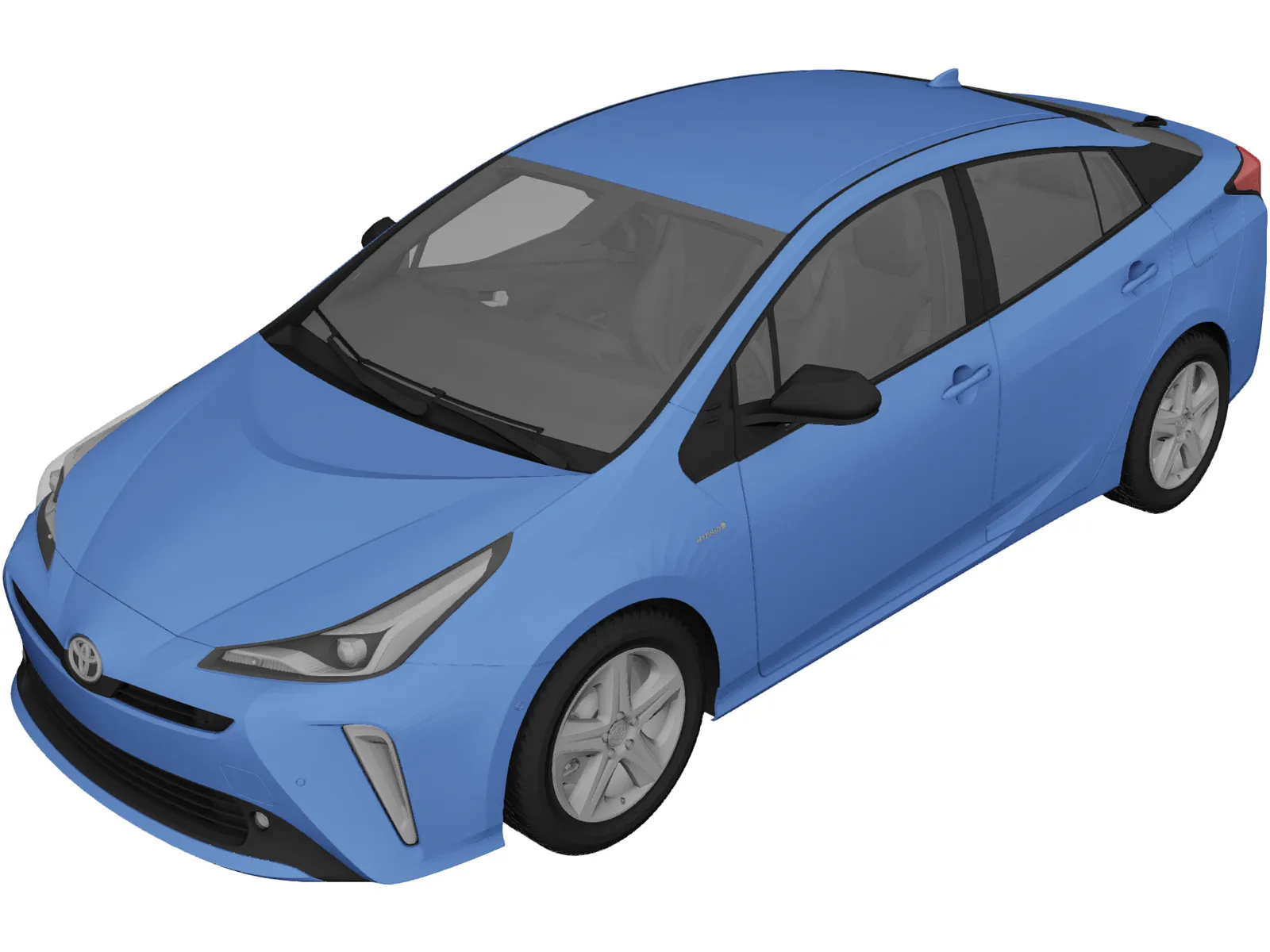 Toyota Prius TE (2019) 3D Model main preview